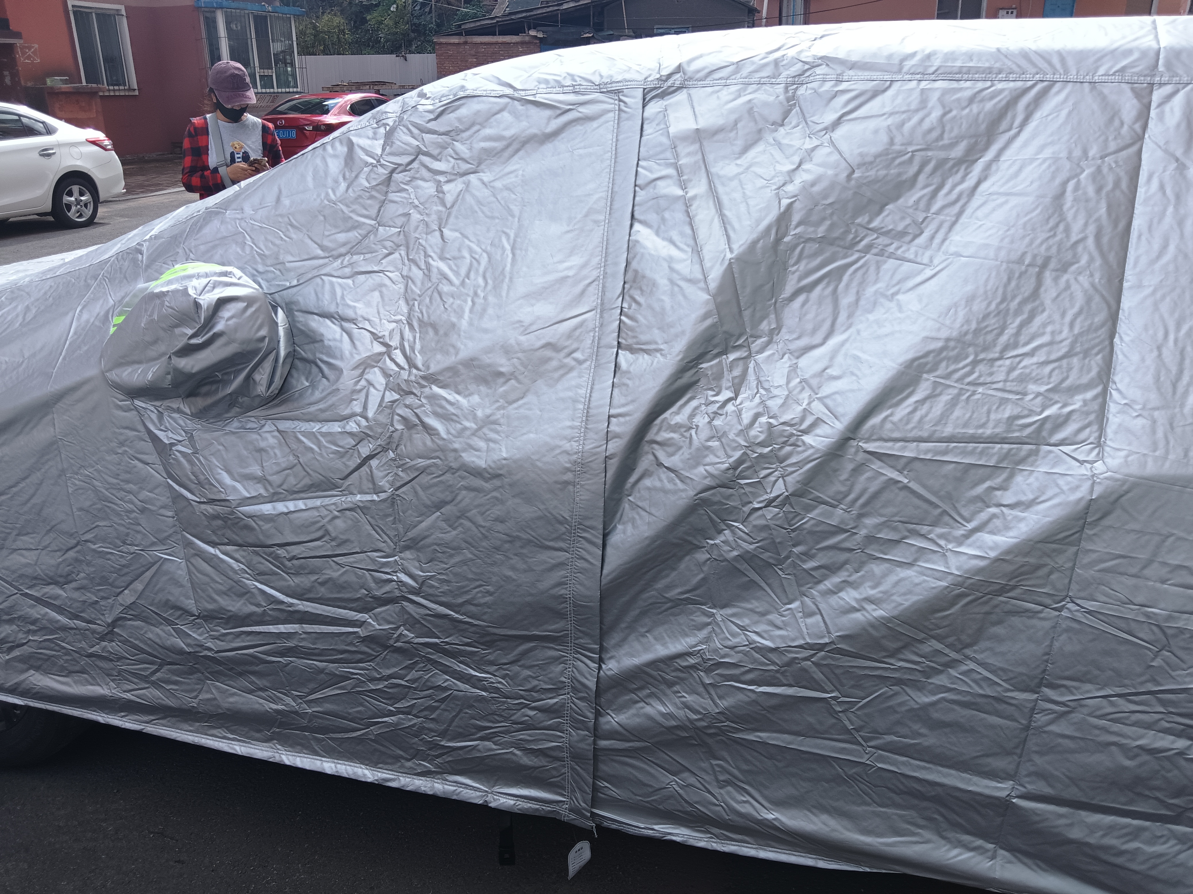 金雨保牛津布汽车车衣车罩防晒防雨隔热防尘加厚遮阳车套外全罩通用四季 【月光银】600D高密度牛津布+送收纳袋 双层加厚款*四季可用【防暴晒防雨抗大风】 实拍图