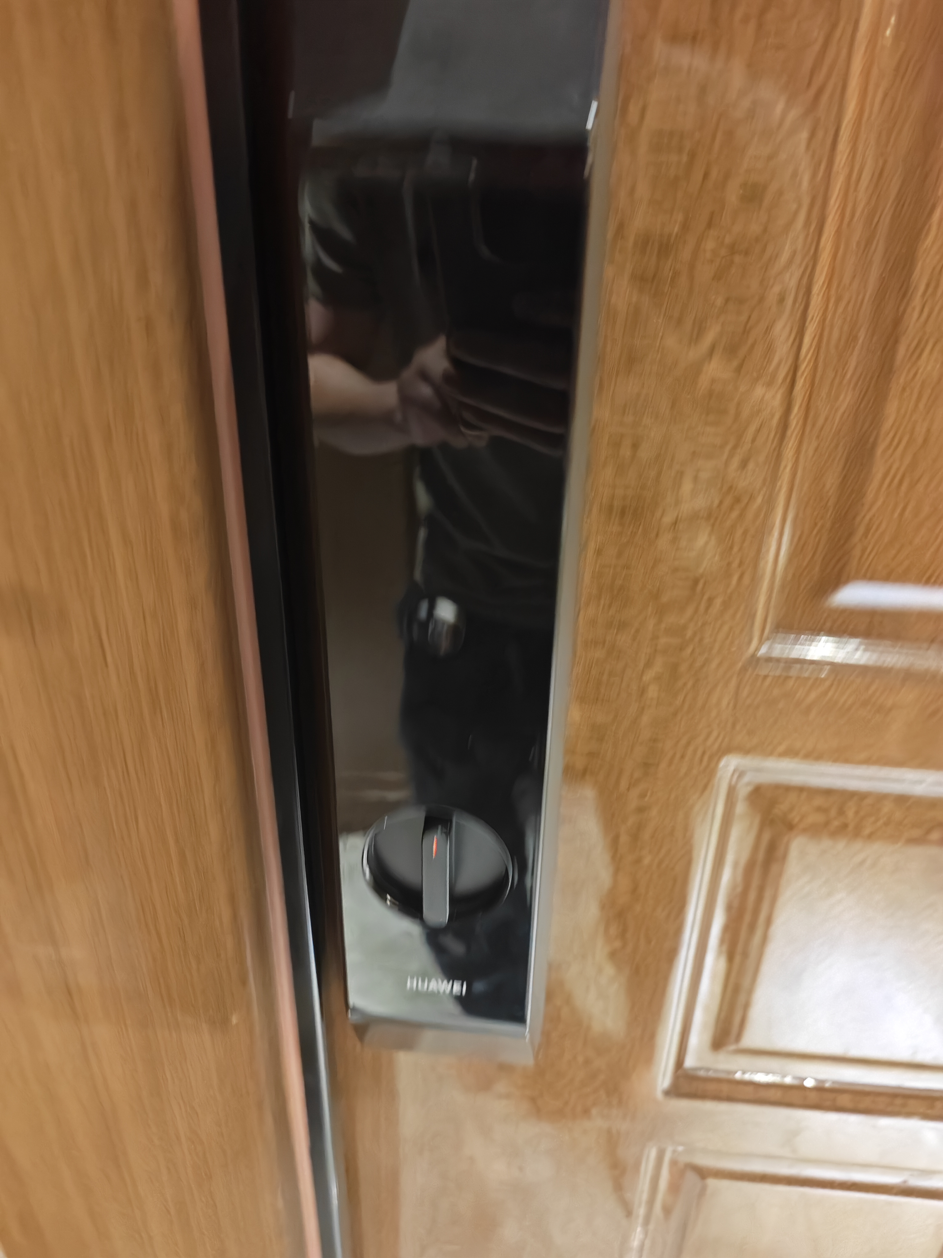 华为智能门锁 2 悦享版 无内屏 AI掌静脉解锁超清智能大猫眼鸿蒙智能家居 全自动指纹锁含擦拭布 实拍图