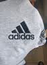 adidas纯棉休闲三条纹针织运动圆领正肩短袖T恤上衣男夏阿迪达斯   中麻灰   L 实拍图