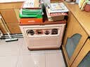 京东京造巨容双开翻盖箱 家用卧室中古风收纳箱可移动置物柜 米棕色 实拍图