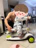 babycare儿童滑板车1-6岁二合一多功能车重力转向宝宝可坐生日礼物 辛德白 实拍图