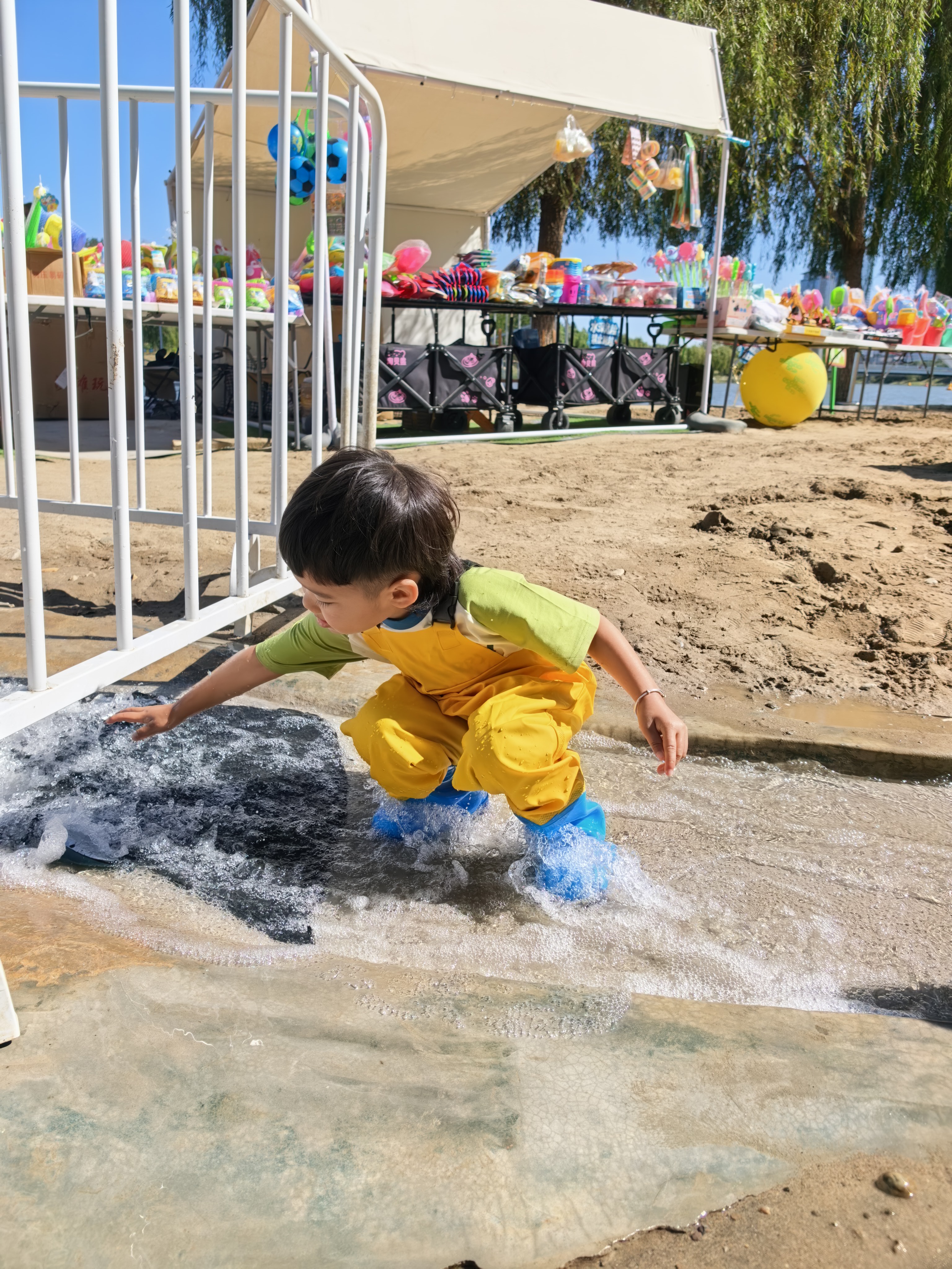 惊浪儿童下水裤赶海连体雨裤防水雨靴一体涉水玩水幼儿园装备 30码 实拍图