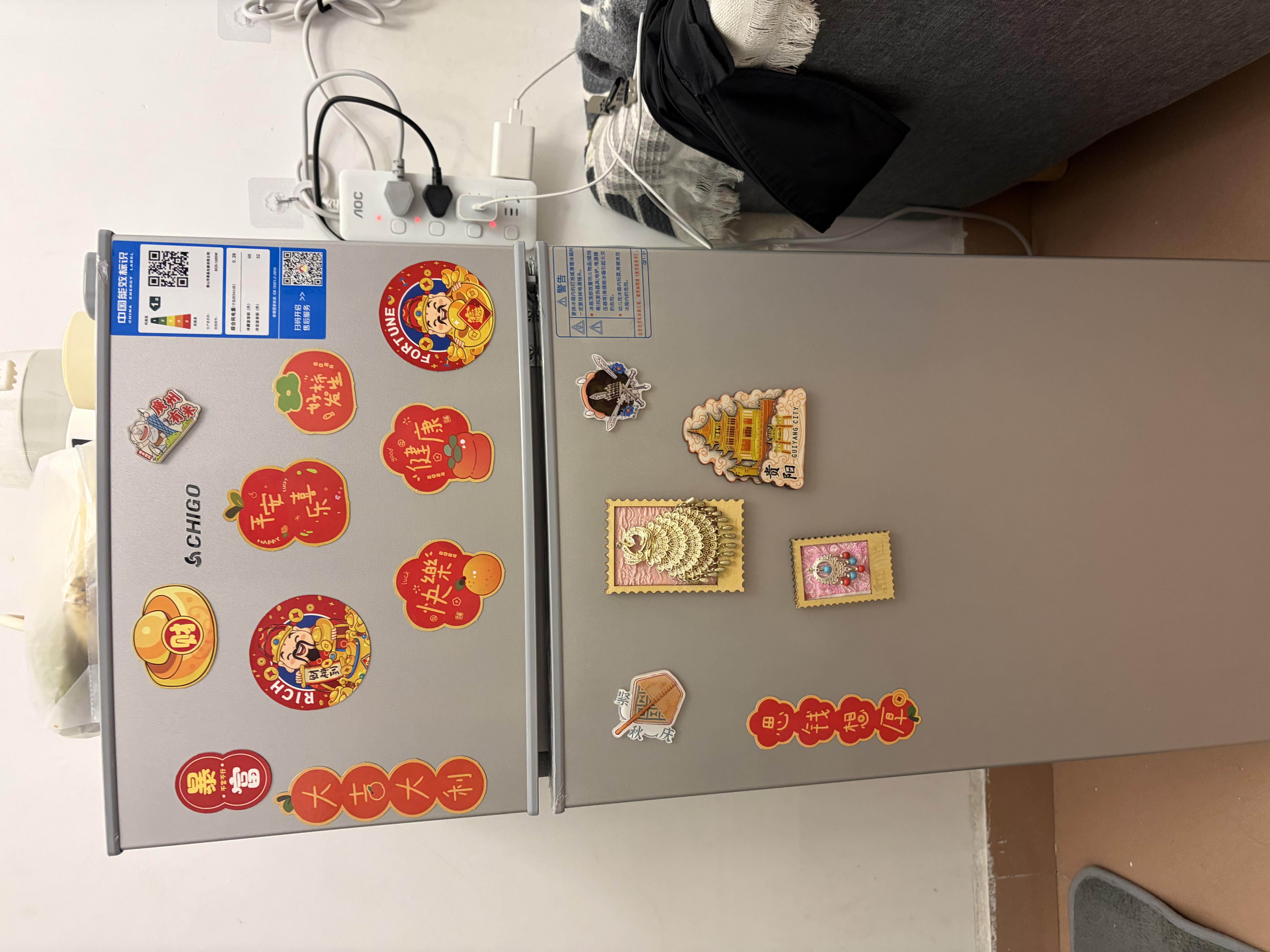 志高（CHIGO）小冰箱迷你小型家用冷藏冷冻两用宿舍出租房用双门办公室电冰箱节能省电 【铜管速冷】158银色【全国联保丨节能省电】 实拍图