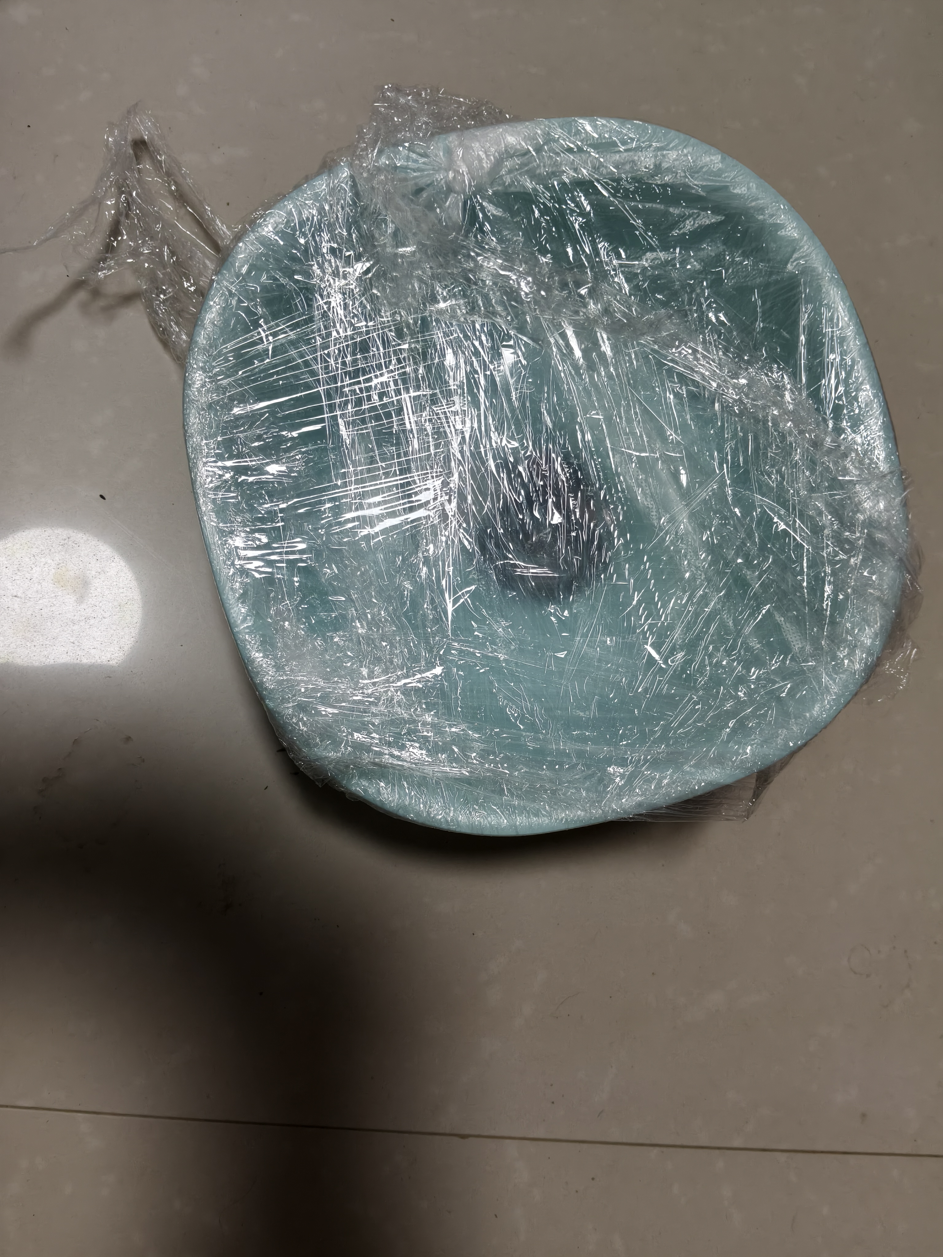 茶花 抗菌塑料盆25.5cm1只装洗脸盆子婴儿儿童洗内裤洗脚盆 蓝色* 实拍图