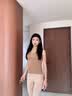 猫人（MiiOW）女士保暖内衣女生羊毛蚕丝双面绒保暖衣保暖背心带胸垫基础打底衣 实拍图