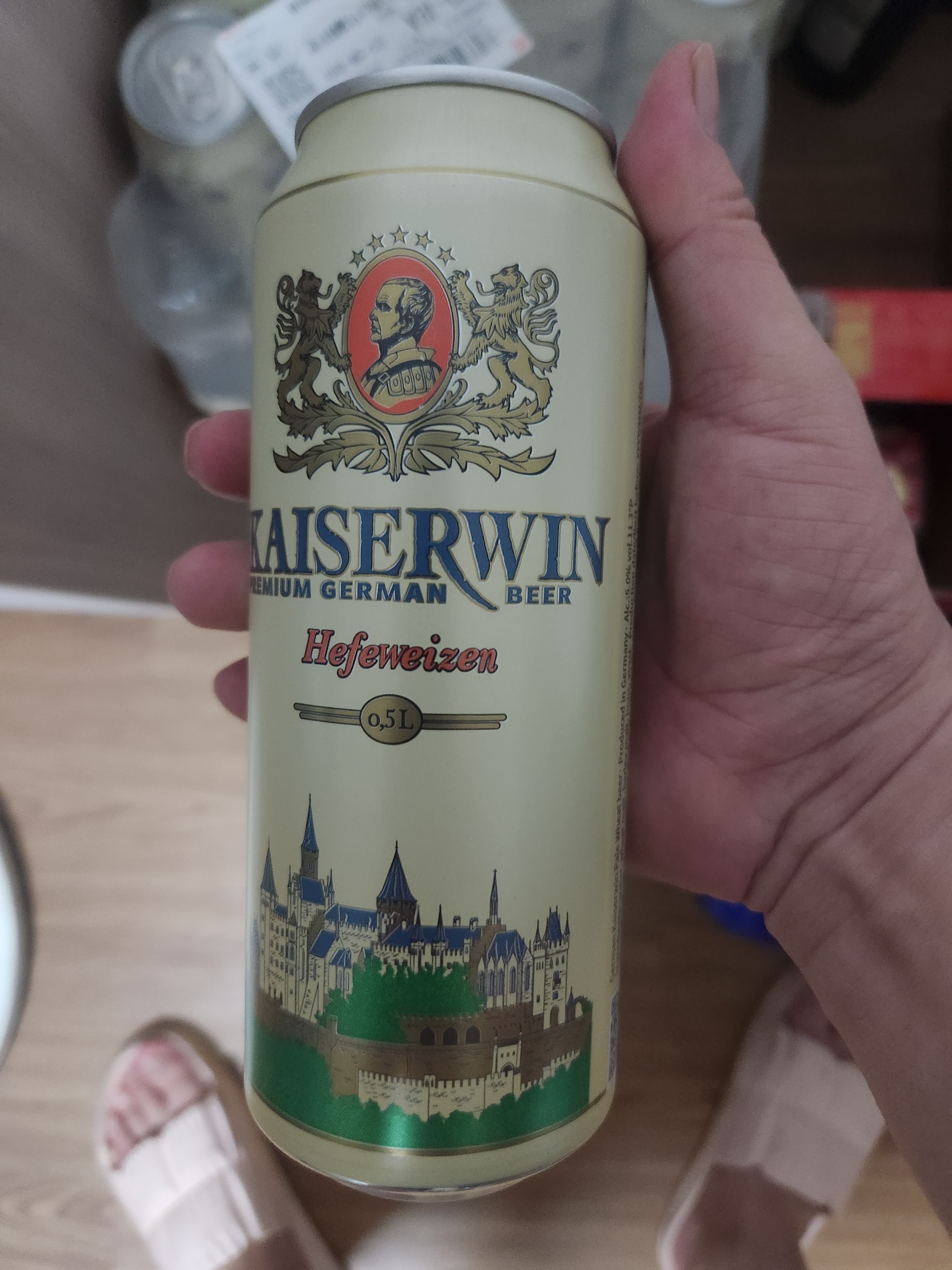 凯撒kaiserwin原浆小麦白啤精酿啤酒整箱 德国原瓶原装进口500ml*24罐 实拍图