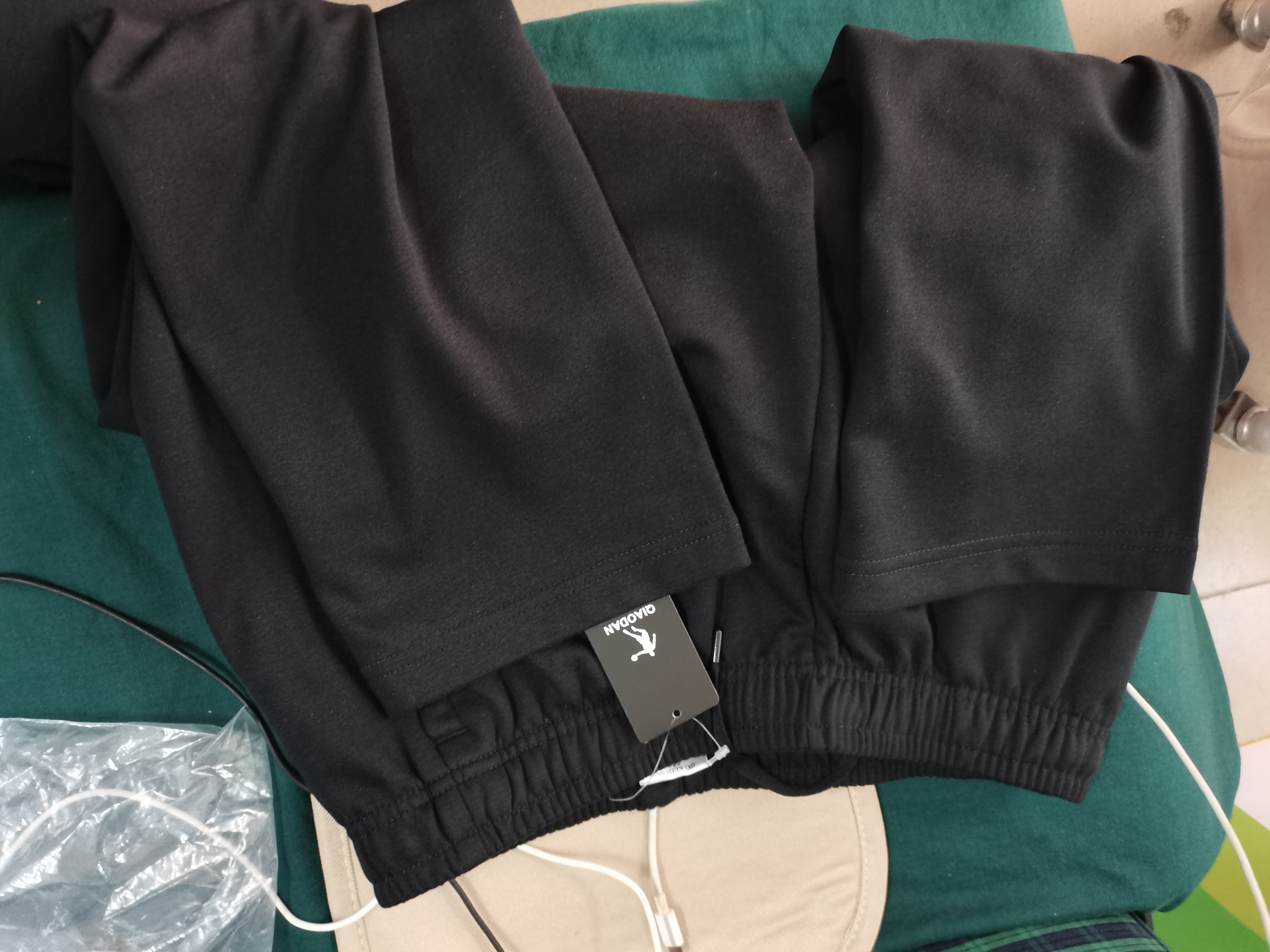 乔丹加绒裤子男士加厚保暖运动裤九分裤休闲裤男直筒裤卫裤男 实拍图