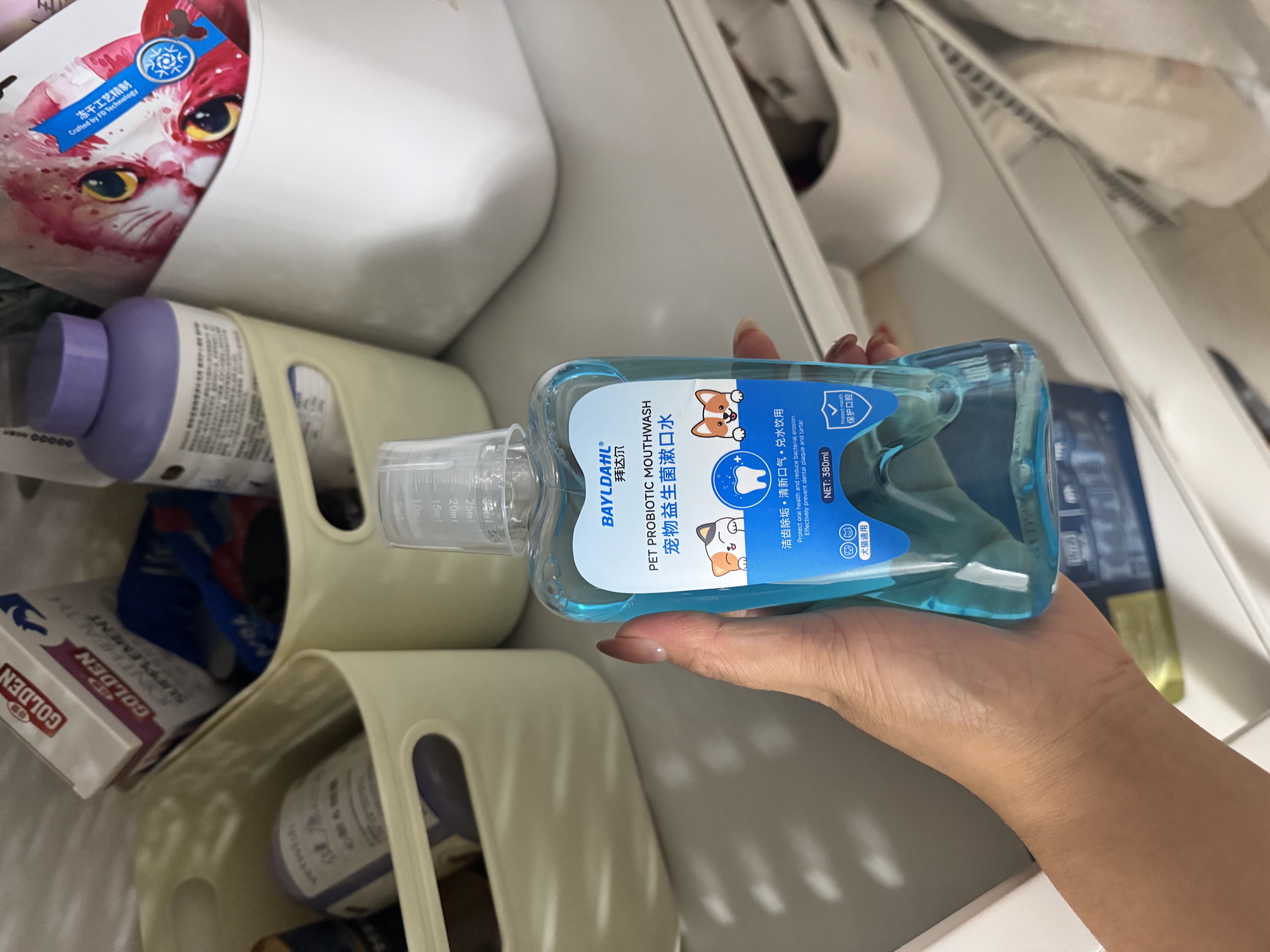 拜达尔狗狗益生菌漱口水宠物猫除口臭祛结石清新口气可食用益生菌洁齿水 实拍图