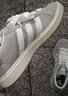 adidas 面包鞋 GRAND COURT BASE 00s休闲板鞋平底鞋男女阿迪达斯 浅灰/白色/树脂黄   41 实拍图