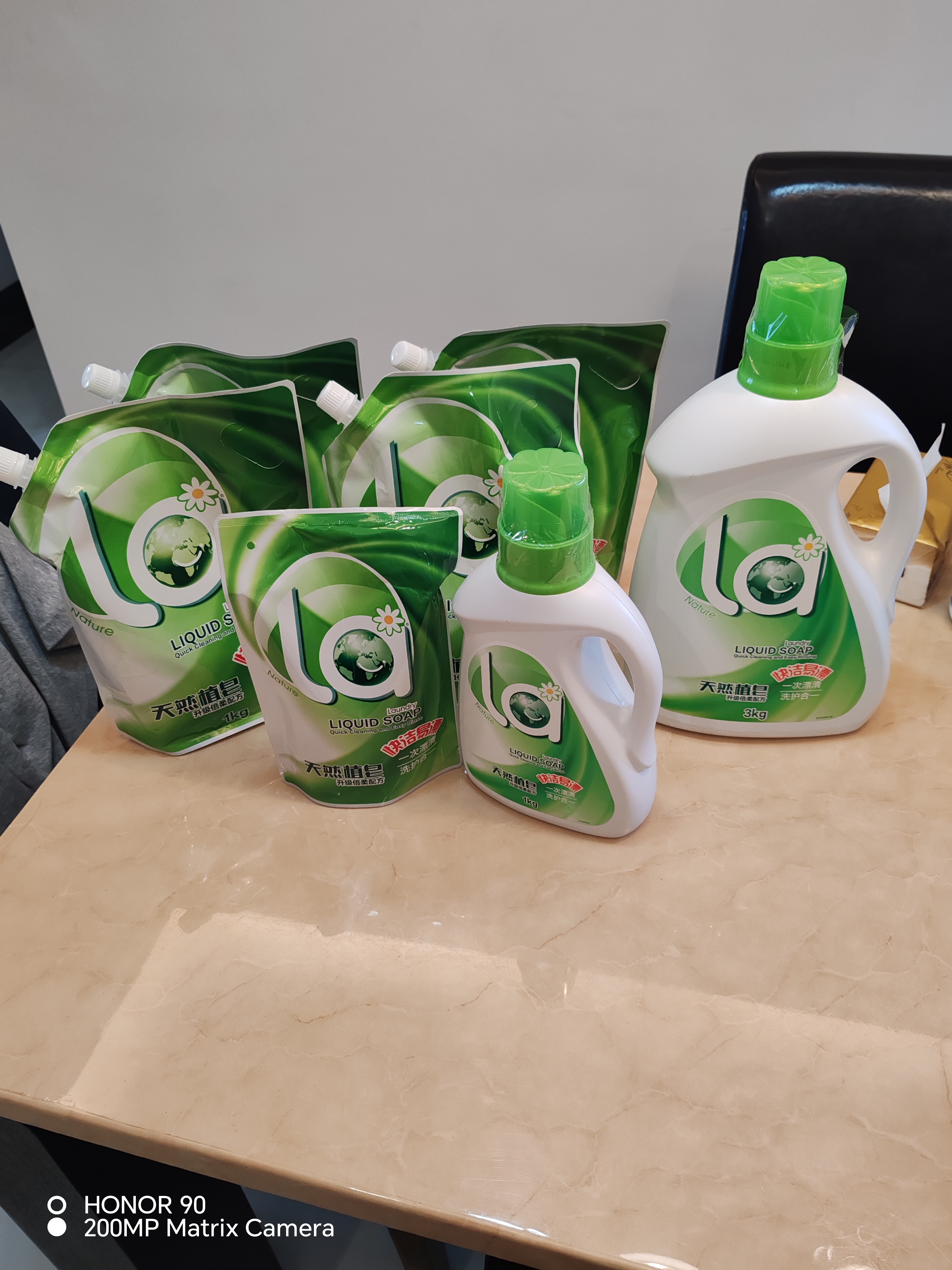 妈妈壹选天然植皂洗衣液17斤（瓶3kg+瓶1kg+袋1kgx4+500g）【品质严选】 实拍图