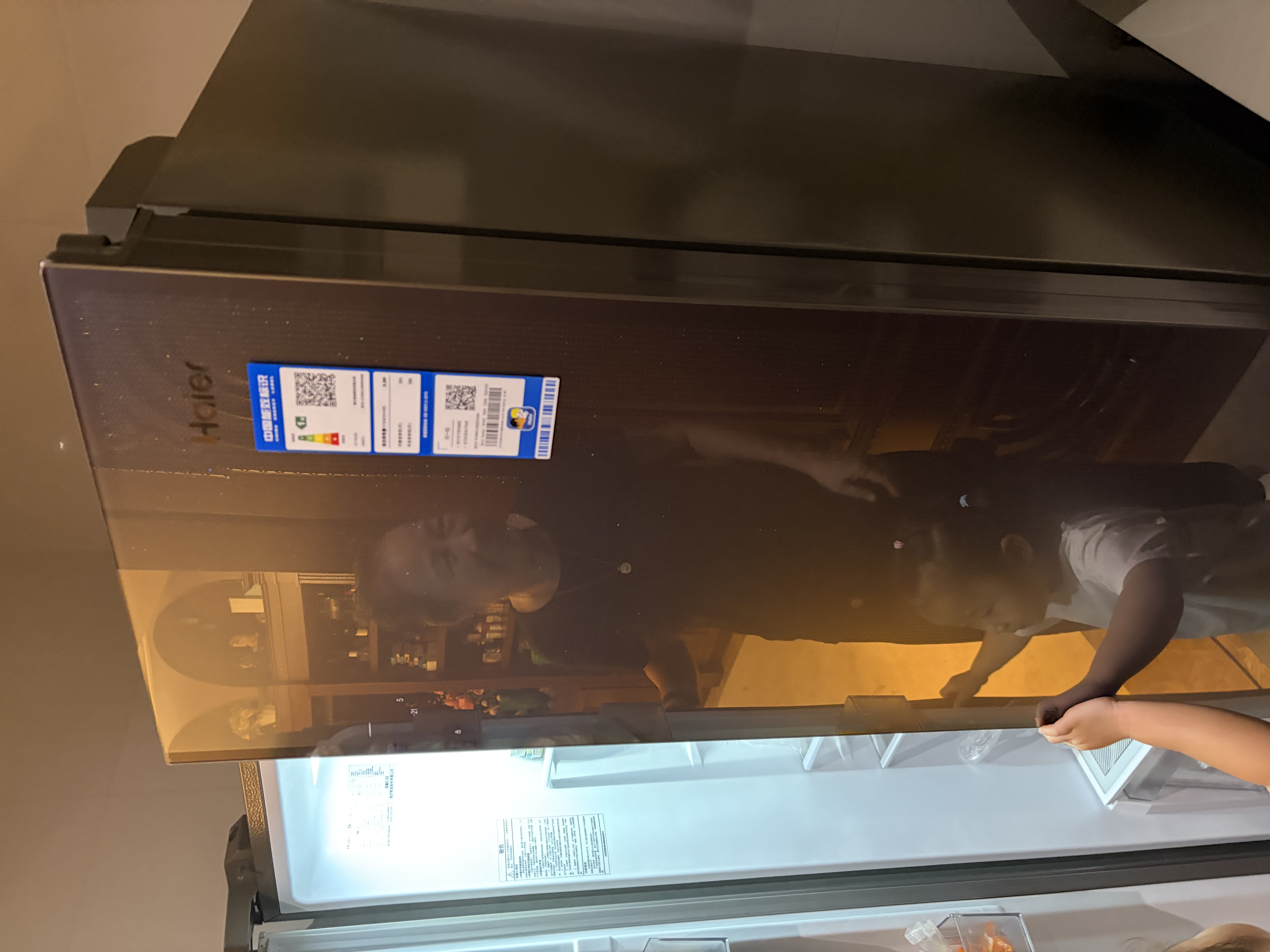 海尔冰箱519升双开门一级能效玻璃面板大冷冻风冷无霜家用大容量BCD-519WLHSSEDGM以旧换新补贴 实拍图