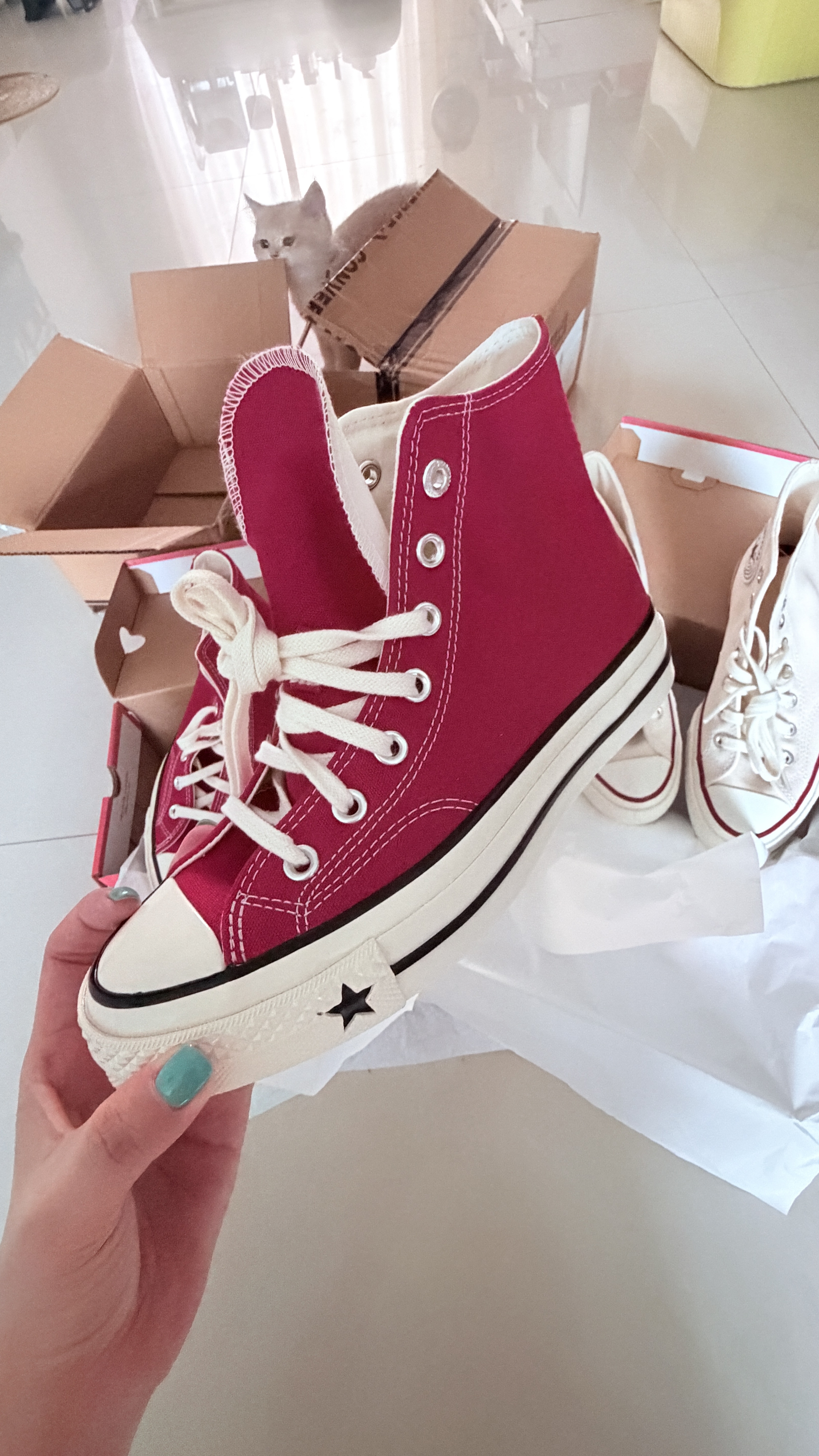匡威（Converse）【Karina同款】1970 CHUCK 70 X新品运动帆布鞋复古红A24232C 复古红 37 实拍图