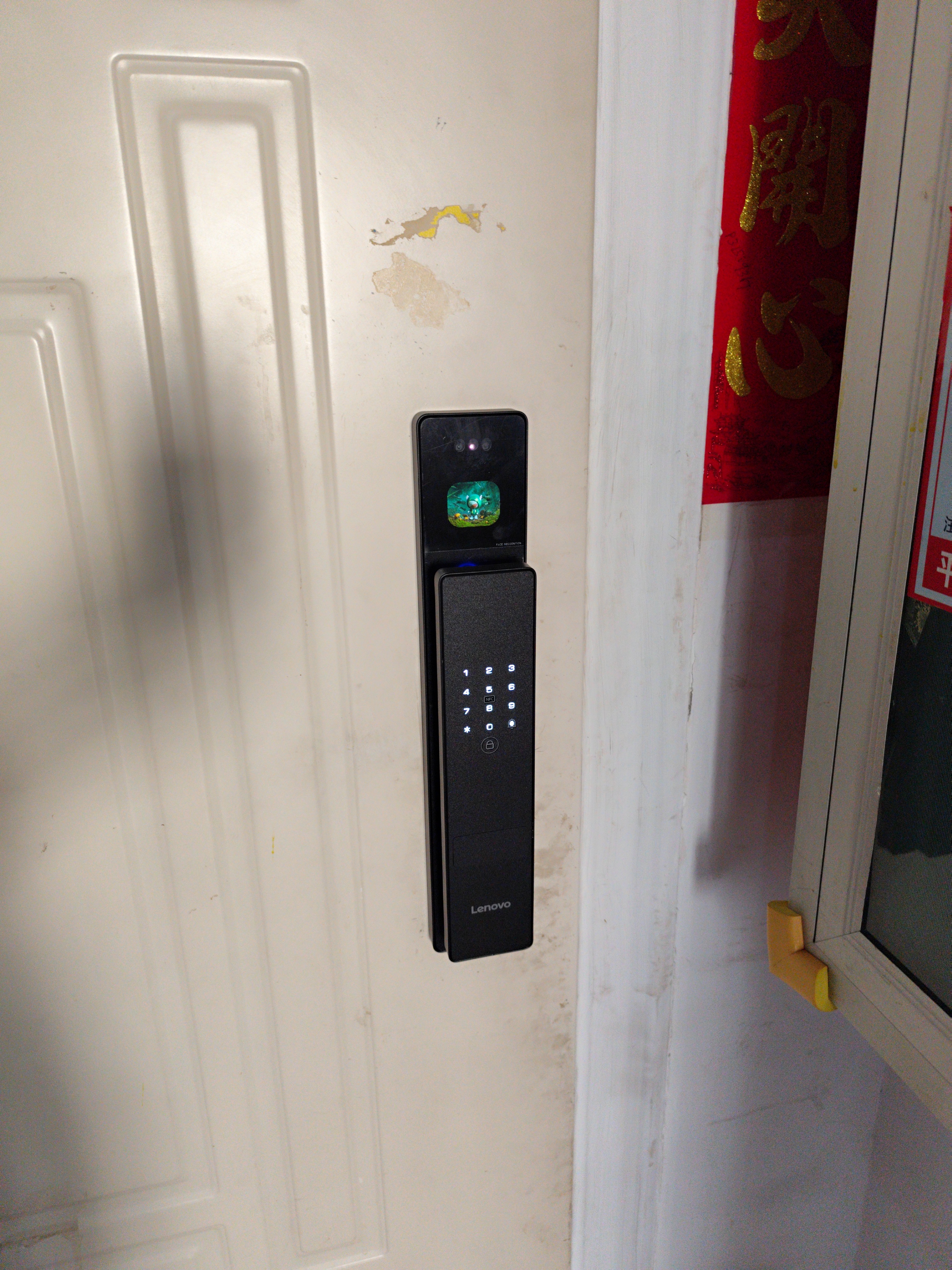 联想R9 智能门锁 指纹锁 3D人脸识别 AI智能 智能锁 双摄像 电子锁 入户门 密码锁 全自动 家用 防盗门 实拍图