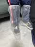 七海秋一次性雨鞋套防水防滑雨靴脚套加厚塑料男女通用鞋套长筒灰6只装 实拍图