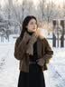 欧迪惠法式连衣裙女装套装2026年秋季新款衣服毛呢外套女秋冬小香风裙子 咖色毛呢外套+黑色裙 S 【80-95斤】 实拍图