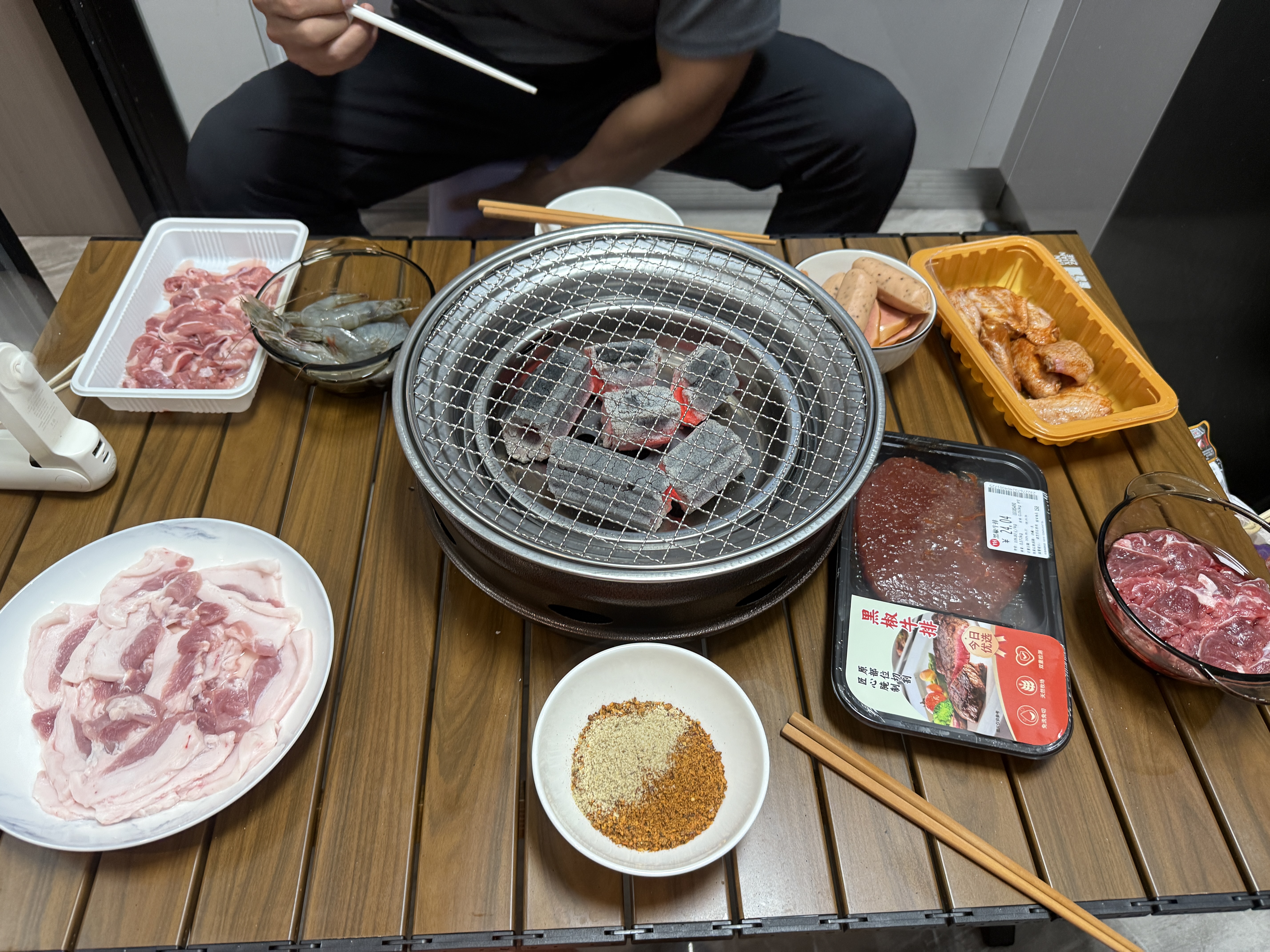 WhitePeak烧烤炉家用木炭韩式烤肉炉碳烤炉烧烤架煎烤室内炭火炉子木炭围炉 实拍图