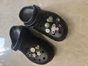 卡骆驰（CROCS）檀健次同款复古小鲸鱼洞洞鞋时尚女鞋厚底洞洞鞋花园鞋206302 黑色-001(含智必星) 38 (240mm) 实拍图