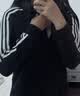 adidas休闲舒适三条纹立领夹克外套卫衣男装秋季阿迪达斯轻运动 黑色/白（推荐选大一码）   M 实拍图