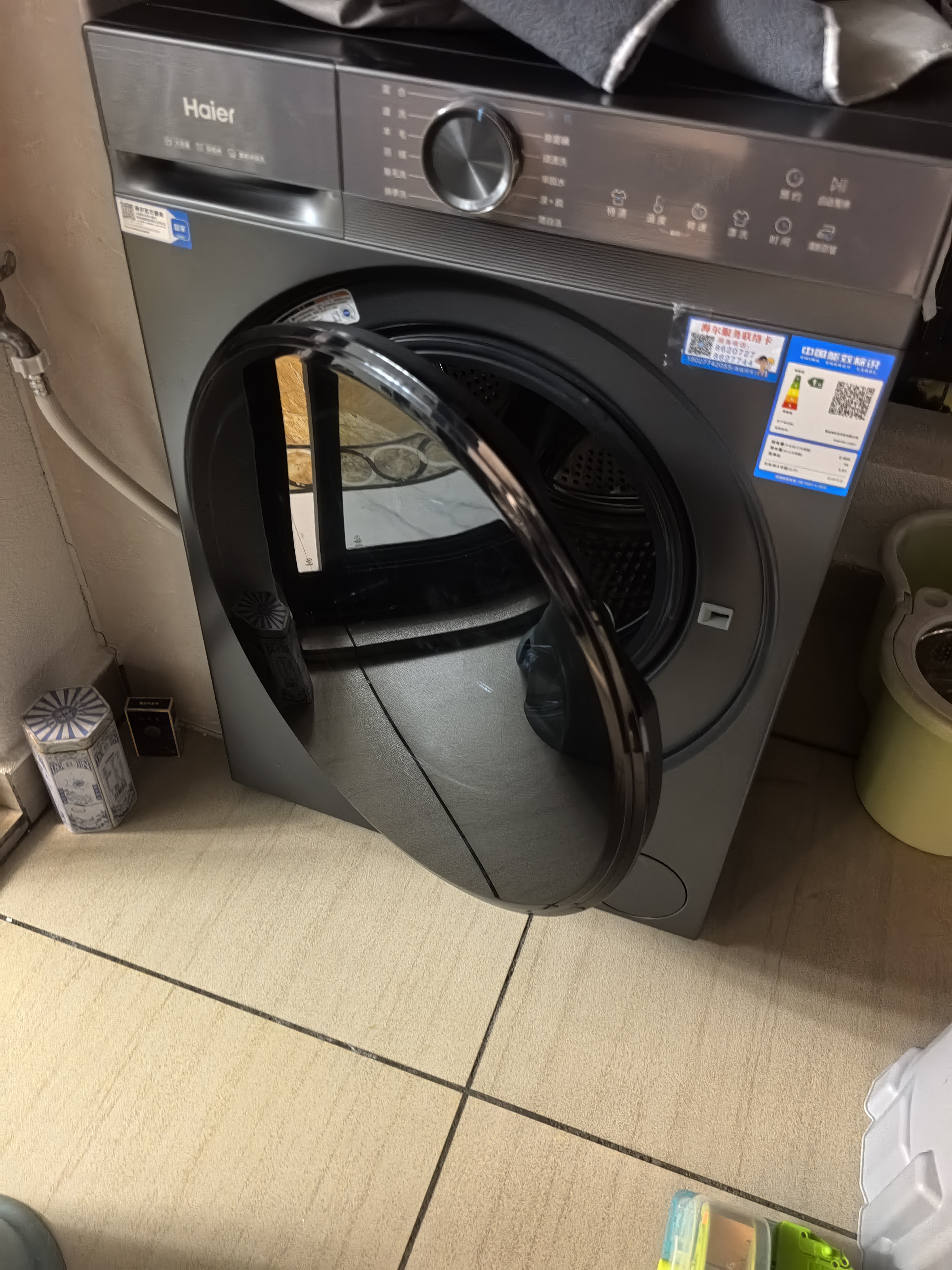 海尔（Haier）滚筒洗衣机单洗全自动家用12公斤超薄12公斤大容量 纯平全嵌 京东自营 以旧换新 XQG120-L52D1 实拍图