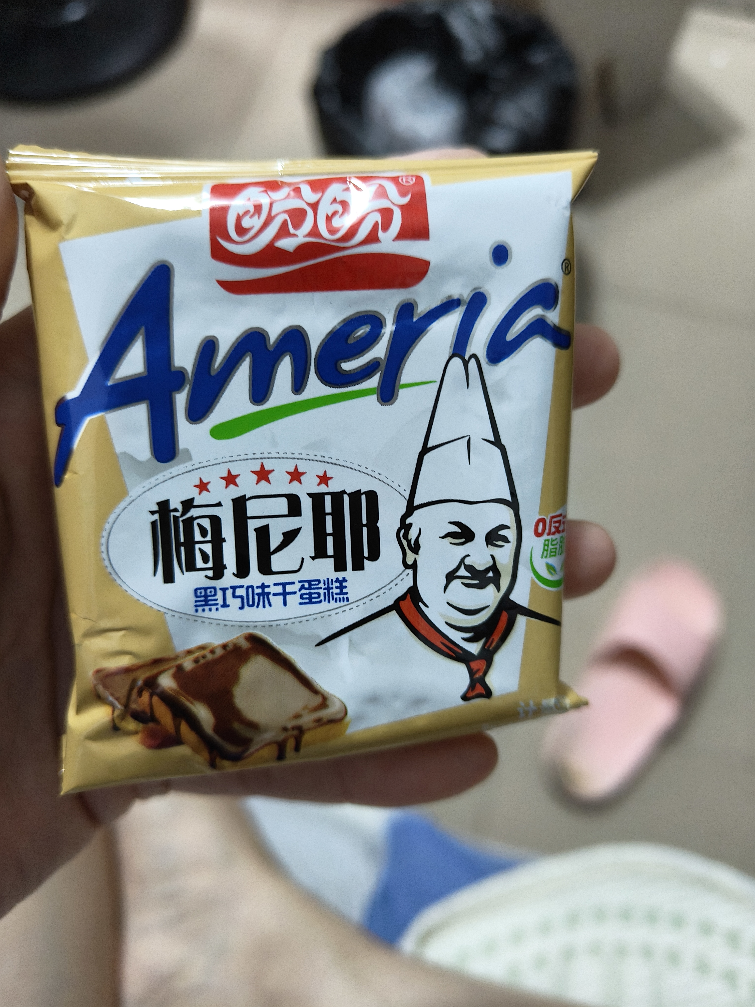 盼盼梅尼耶干蛋糕饼干 干酪面包干早餐代餐休闲零食黑巧味330g/箱 实拍图