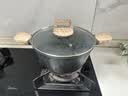 京东京造 汤锅 麦饭石色不粘锅蒸煮炖锅煮面煮粥燃气电磁炉24cm黑 带蒸格 实拍图