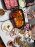 摩飞电器（Morphyrichards）二代升级多功能锅料理锅鸳鸯火锅5升定时预约烤肉涮一体蒸煮炒煎多用途电火锅MR9099 5L 英伦红标配【深锅+牛扒盘+蒸格】 实拍图