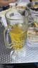 青苹果加厚玻璃啤酒杯615ml*2 大容量扎啤杯商务办公饭店家用待客 实拍图