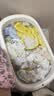 iuu婴儿洗澡盆 可折叠宝宝浴盆大号 洗澡神器躺托浴架新生儿童用品 【北欧灰-无线感温】+调节感温浴架+浴垫+脸盆*3 材质：FDA食品级材质检测认证 实拍图