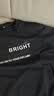 京东京造【凉感印花T】短袖男士t恤男抗菌防螨 bright黑色 XL 实拍图