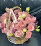 冉子花坊鲜花速递粉玫瑰抱抱桶向日葵花篮生日礼物同城配送 19朵粉玫瑰桔梗花篮 实拍图