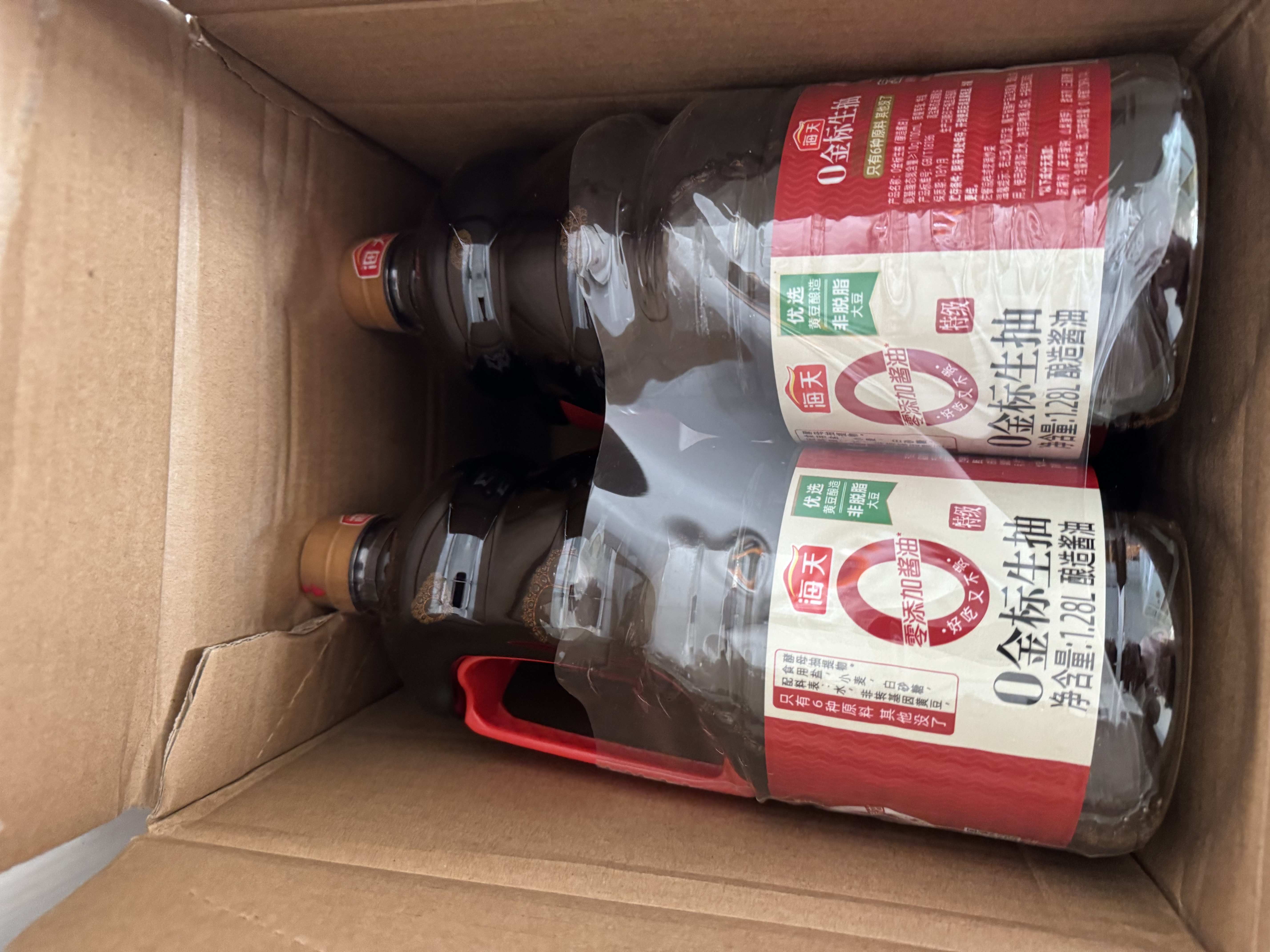 海天生抽酱油 0金标1.28L*2【0添加 特级酱油】纯金标系列 白灼凉拌 实拍图