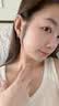 芯奢S999纯银耳钉女士2026新款耳环养耳洞素圈耳圈足银实心高级感耳饰 足银8MM【2只装】 【适合耳骨戴】假一赔十 实拍图