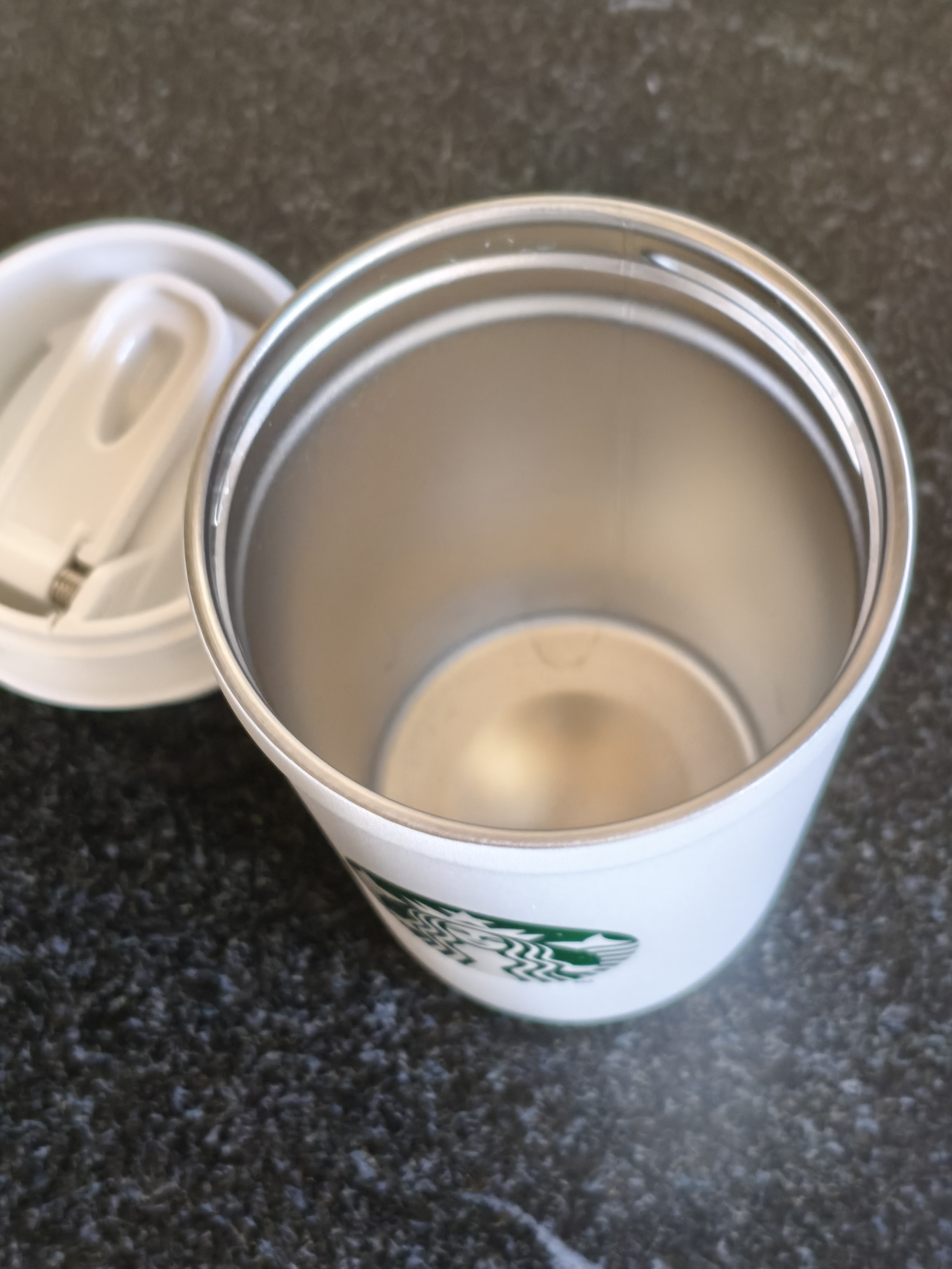 星巴克（Starbucks） 【星巴克本杯】经典车载随行保温杯 桌面杯男女士送礼礼物 355ml经典雪地白女神款 实拍图