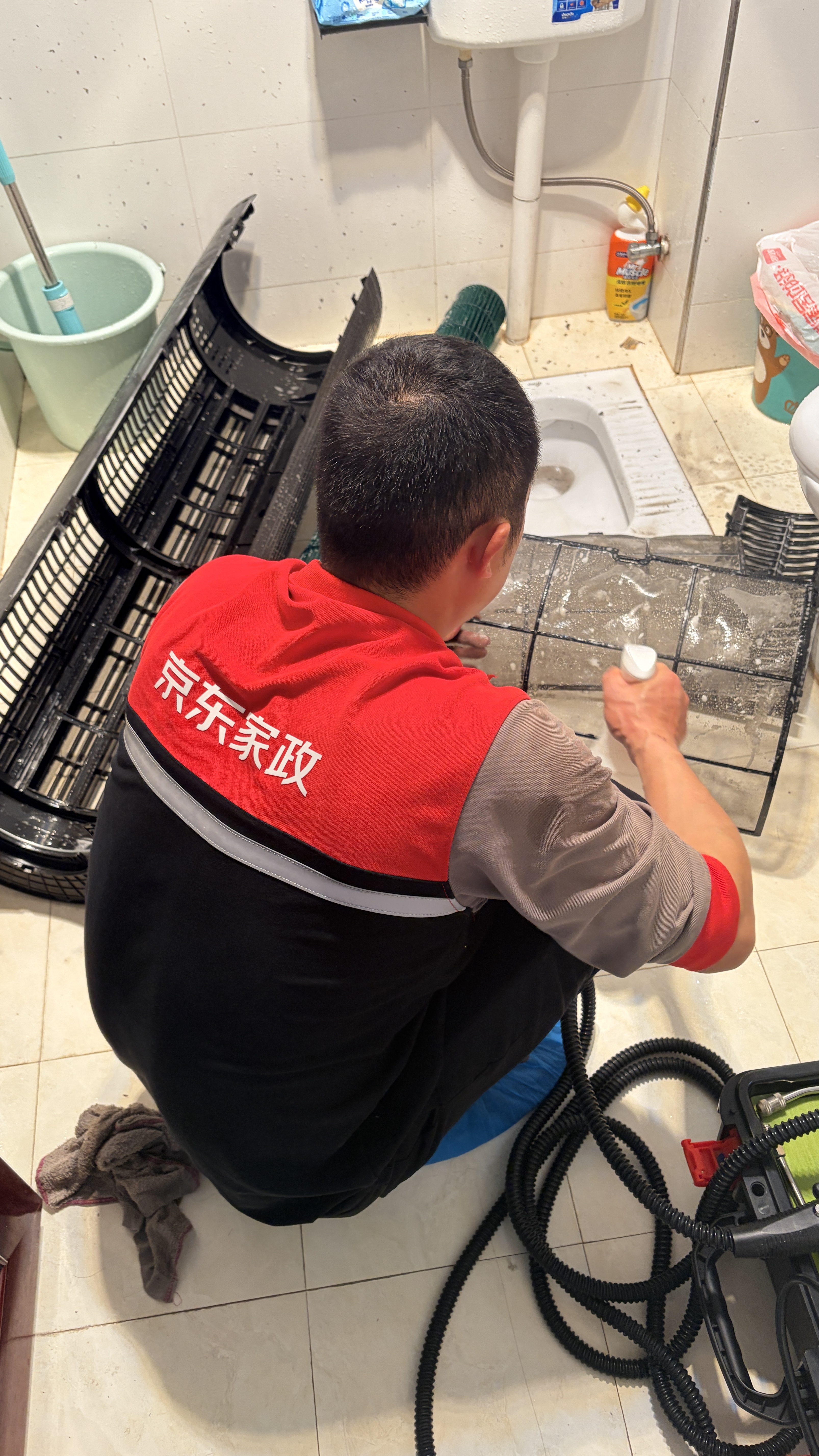 京东家政家电清洗 空调挂机2台+柜机1台全拆洗(方形/圆柱均可) 专业高温蒸汽清洗机高效清洗剂清洁剂 实拍图