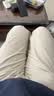 优衣库针织廓形长裤常规款女装男装/休闲裤裤子482287 486980 486980/30浅米色 L 实拍图
