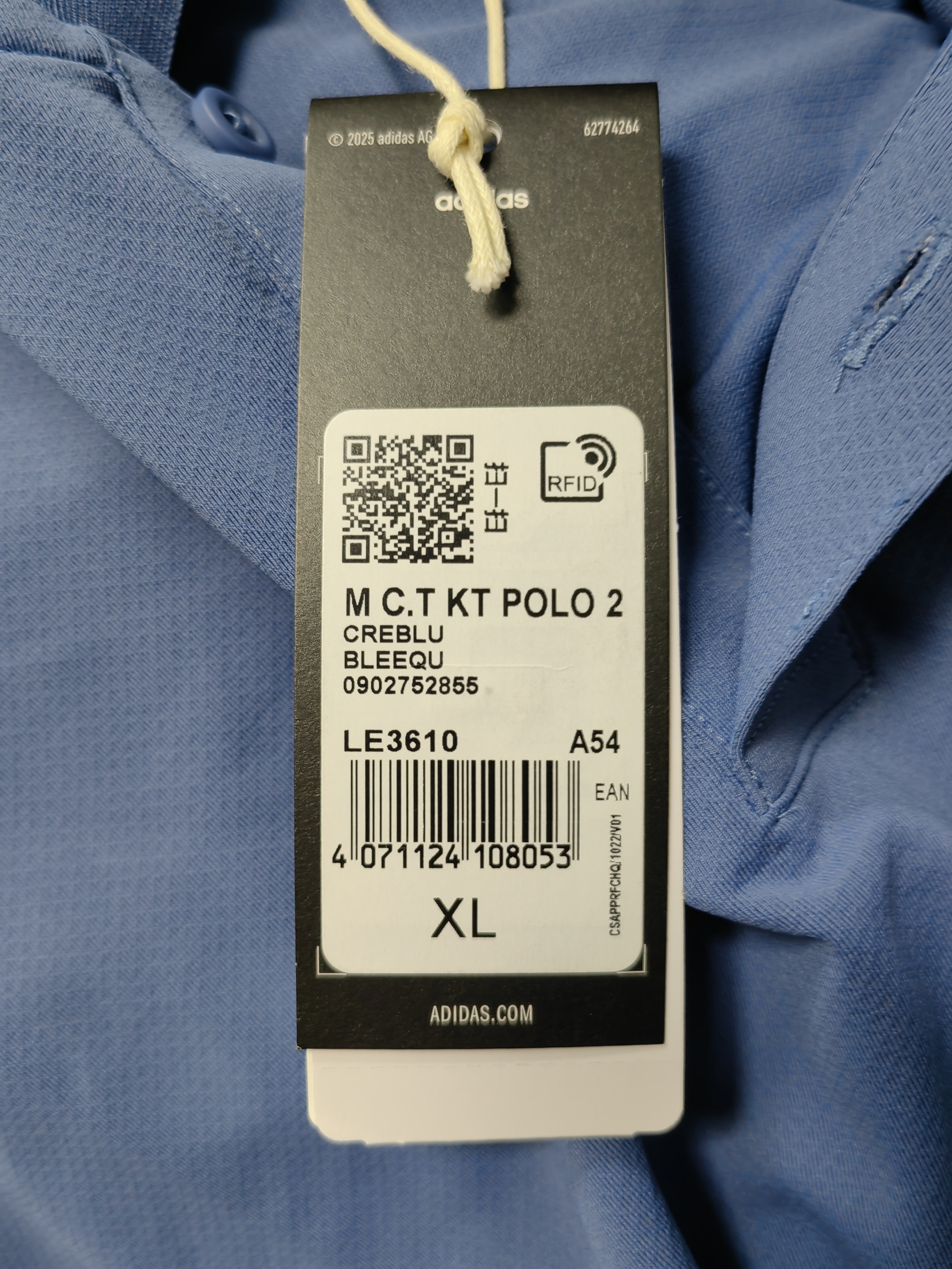 阿迪达斯（adidas）短袖男夏季polo衫T恤运动休闲舒适快干半袖 深蓝 XL 实拍图