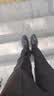 卡帝乐鳄鱼男鞋商务正装皮鞋男士真皮休闲软底软面系带上班大码内增高结婚鞋 XQLQHH3668黑色四季款 41 实拍图