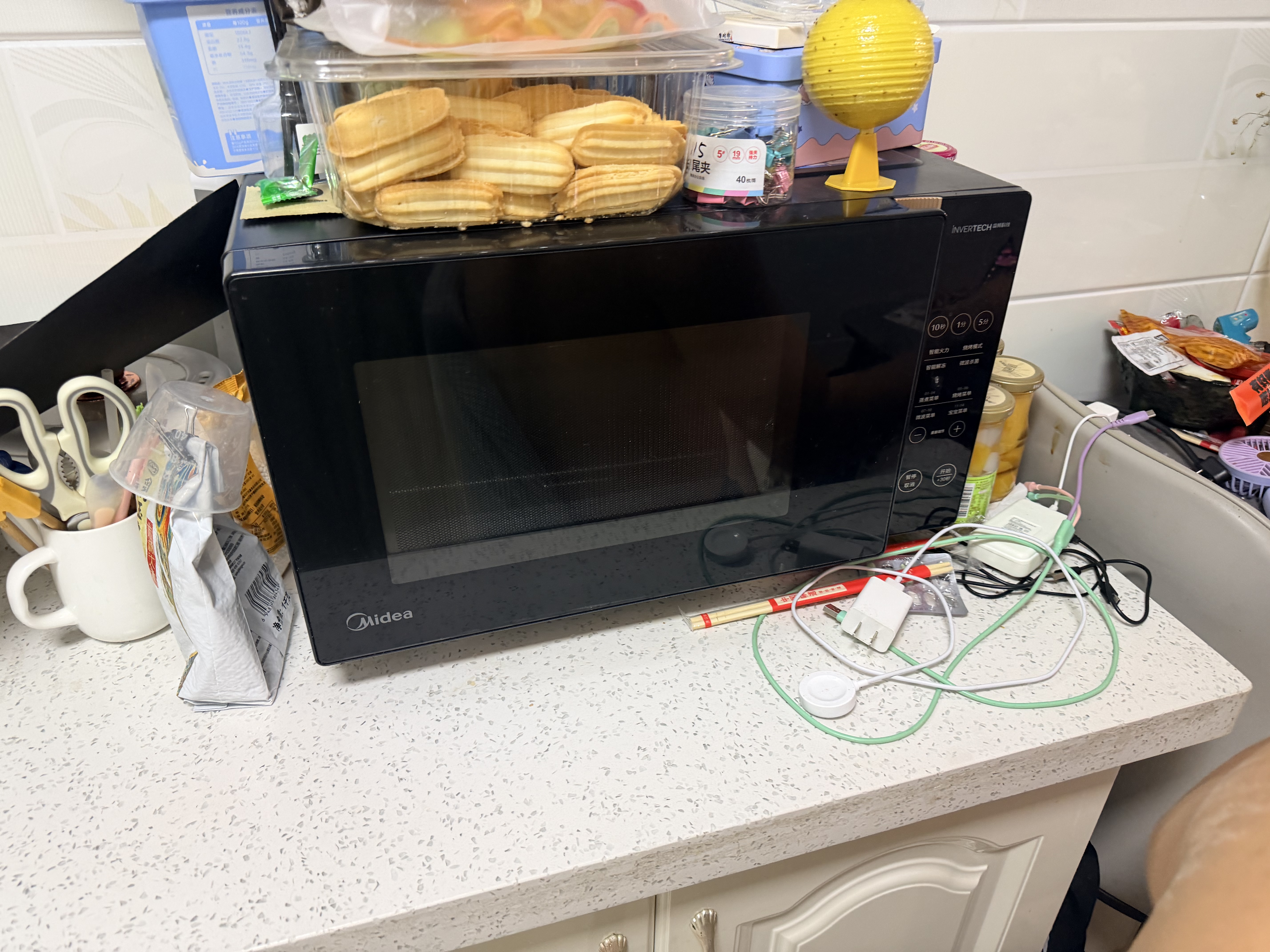 美的（Midea）家用一级能效变频微波炉800W速热省电 12项智能菜单 钻石背板易洁PM20M3 实拍图
