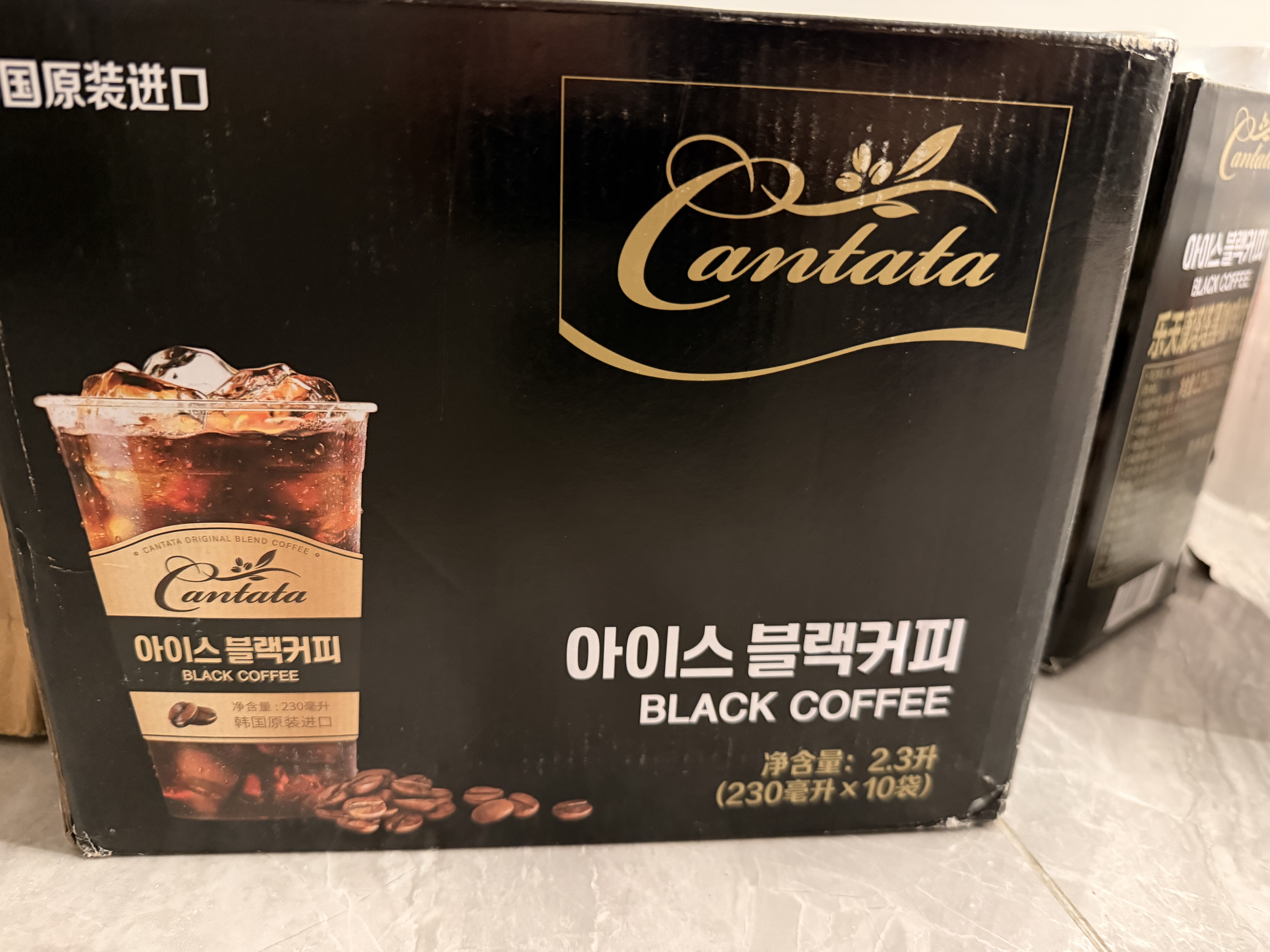 乐天【买一赠一】韩国进口 黑咖啡230ml*10袋/盒  美式咖啡 即饮咖啡 实拍图