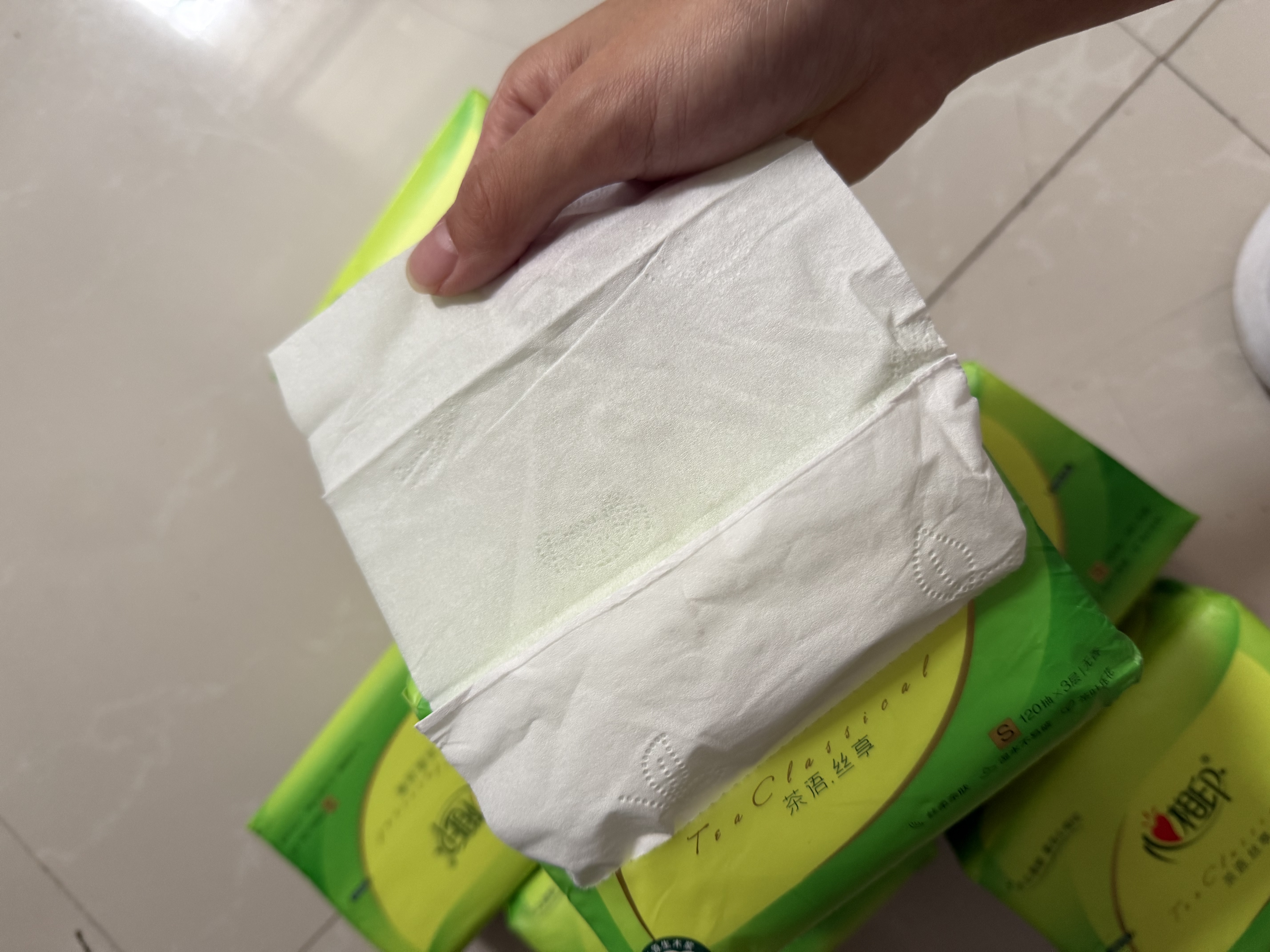 心相印抽纸茶语丝享120抽卫生纸心心相印家用餐巾纸面巾纸巾 3层120抽10包 实拍图