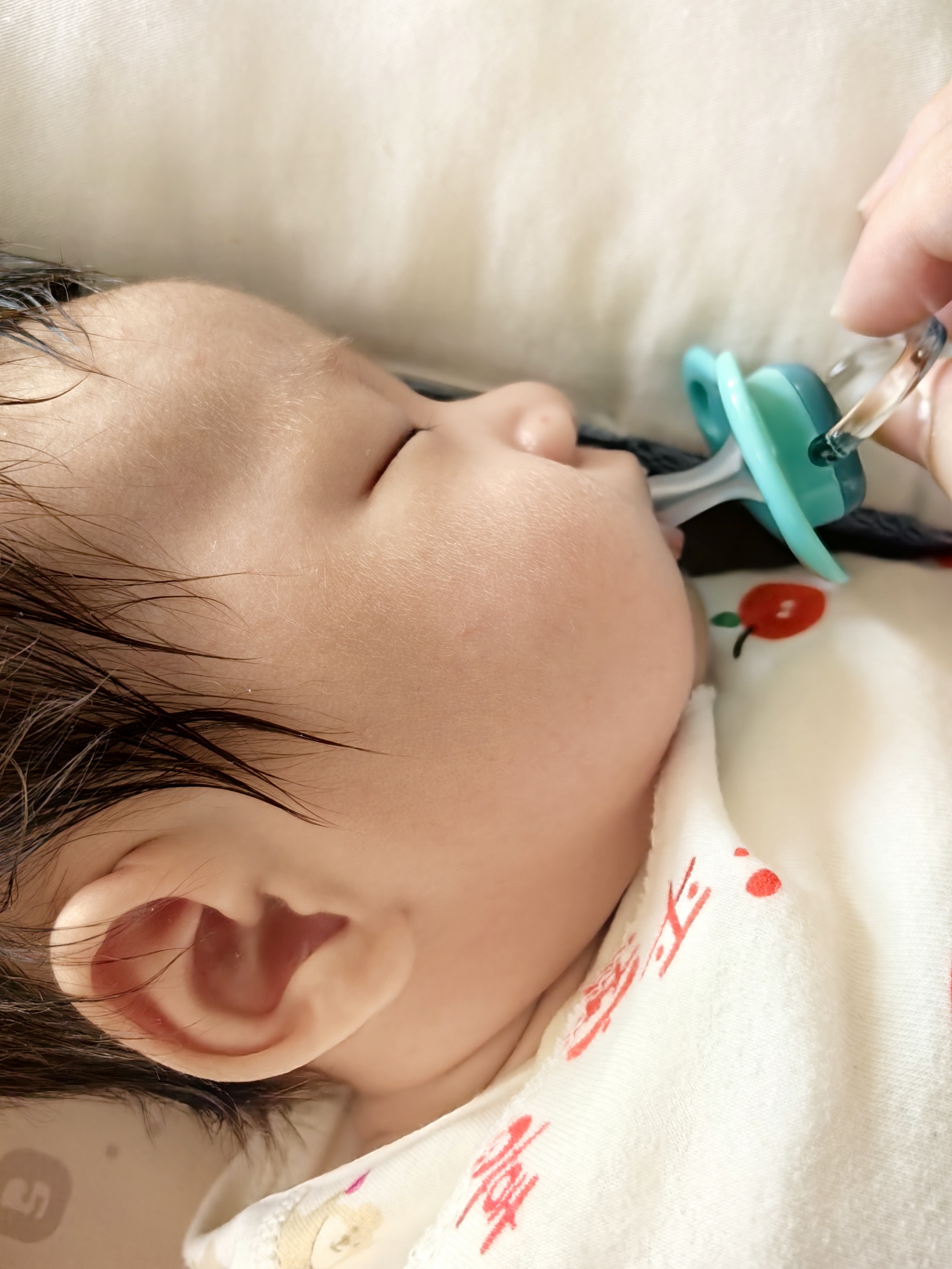 babycare安抚奶嘴新生儿咬胶超软宝宝睡觉神器仿真实感潘帕斯S码 绿色 实拍图