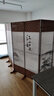 中式简易折叠可移动屏风遮挡板帘客厅隔断墙卧室现代简约办公室 双面图案送底座（加厚加粗） 1.7米高7扇一组3.5米宽 实拍图