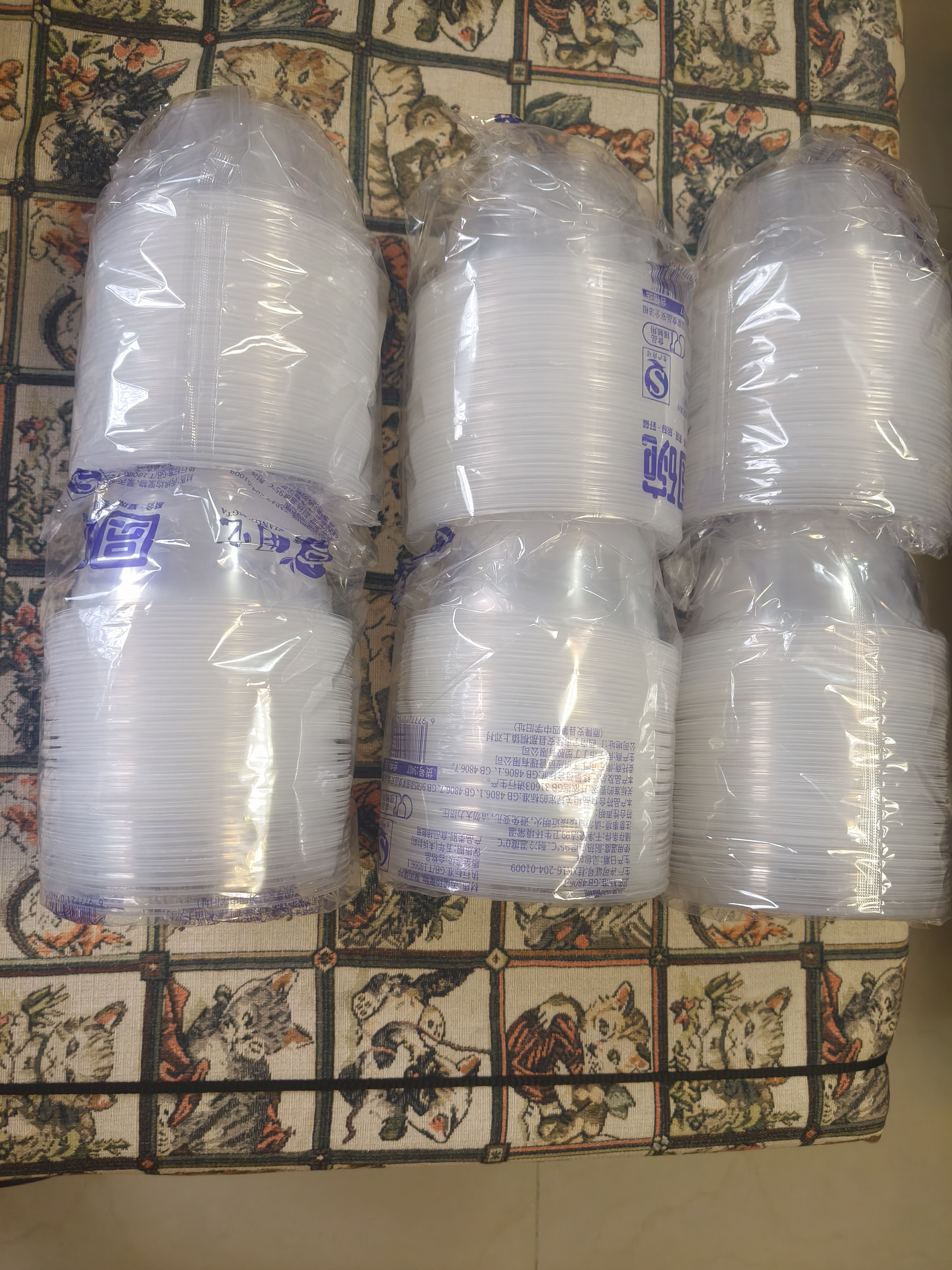 京东物流 一次性餐具碗套装家用汤碗饭盒加厚圆形冰粉打包快餐盒 500环保碗（380ml）300个 实拍图
