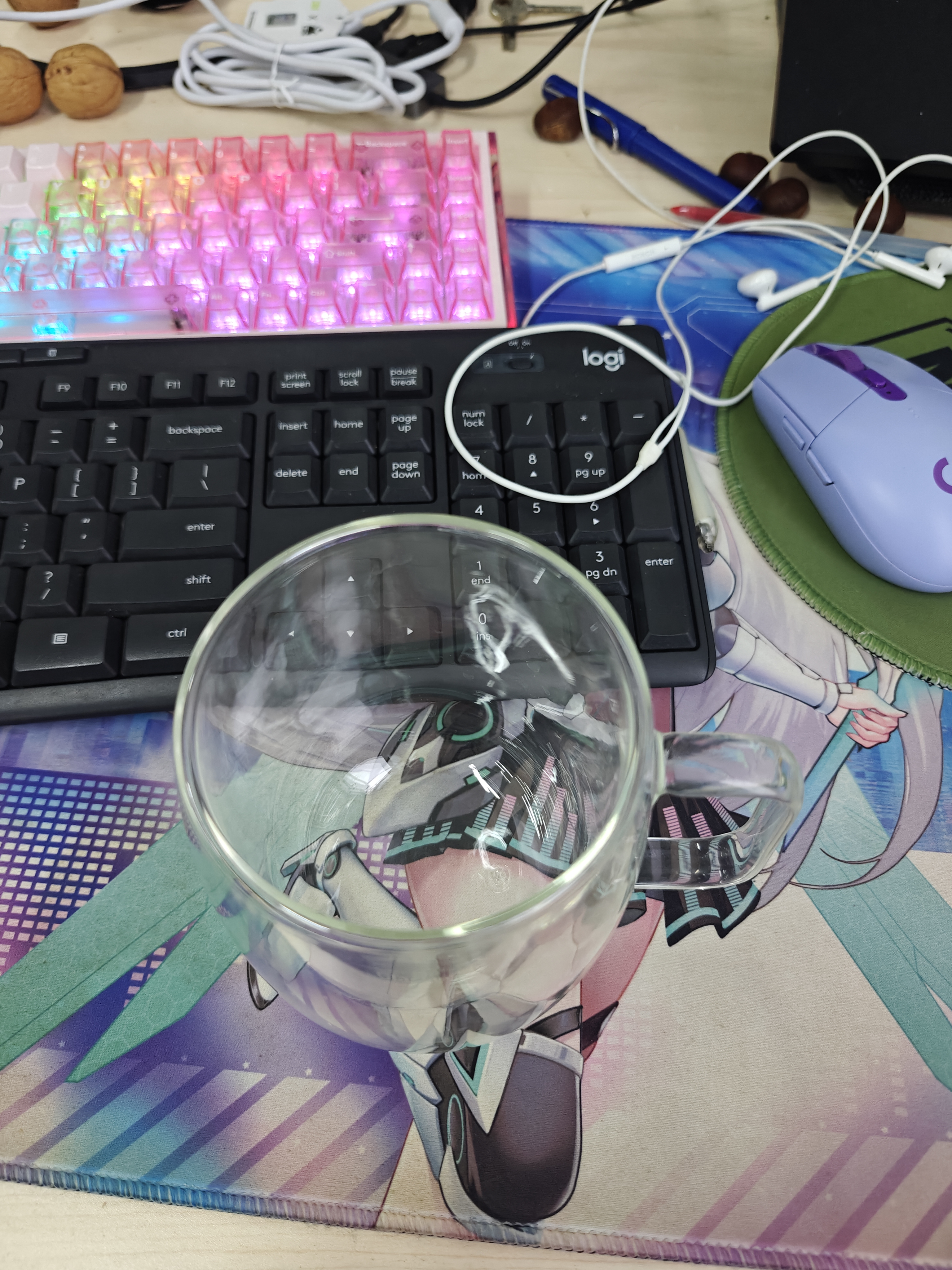 GLASSLOCK茶杯双层玻璃杯家用儿童水杯咖啡杯耐高温泡茶杯室高硼硅450ml 实拍图