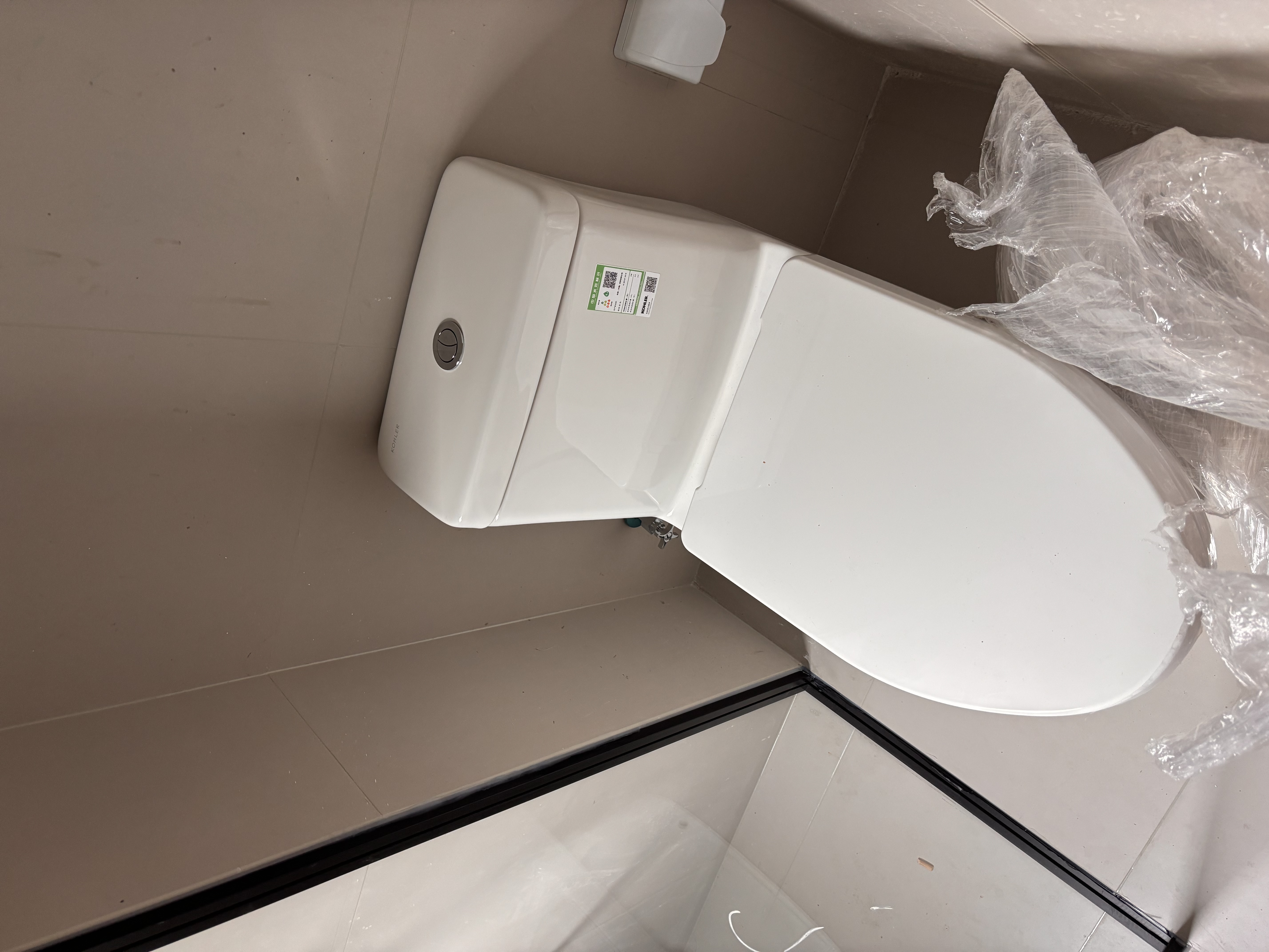 科勒（KOHLER）马桶坐便器五级旋风瑞琦连体坐便器节水双冲实体店款 马桶400mm坑距 实拍图