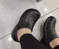 名创优品（MINISO）洞洞鞋男夏季外穿沙滩凉鞋防滑厚底踩屎感包头凉拖鞋黑色42-43 实拍图