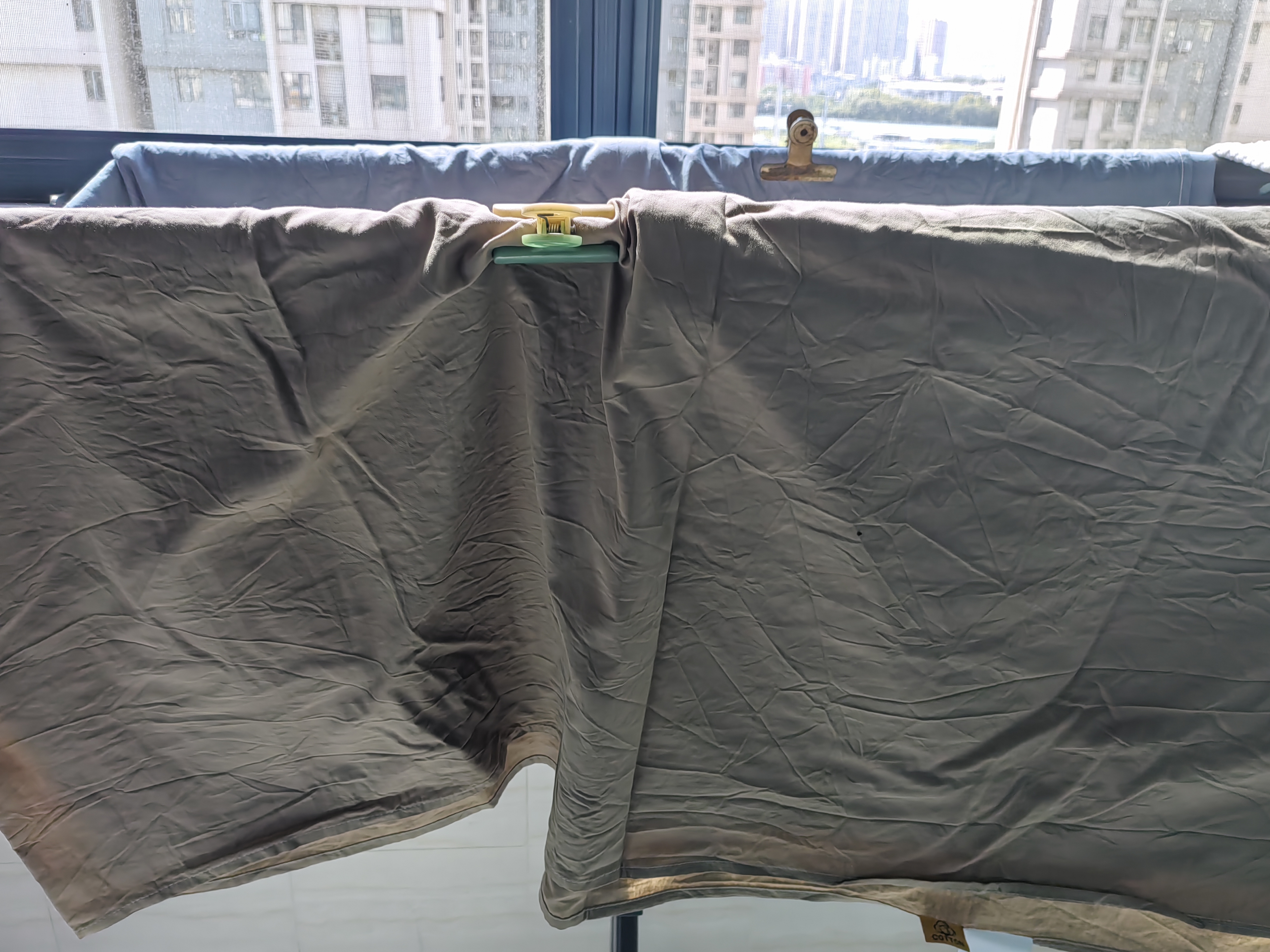 无印良品A类可水洗全棉床单单件100%纯棉单人宿舍床罩 160*230cm 卡其 实拍图