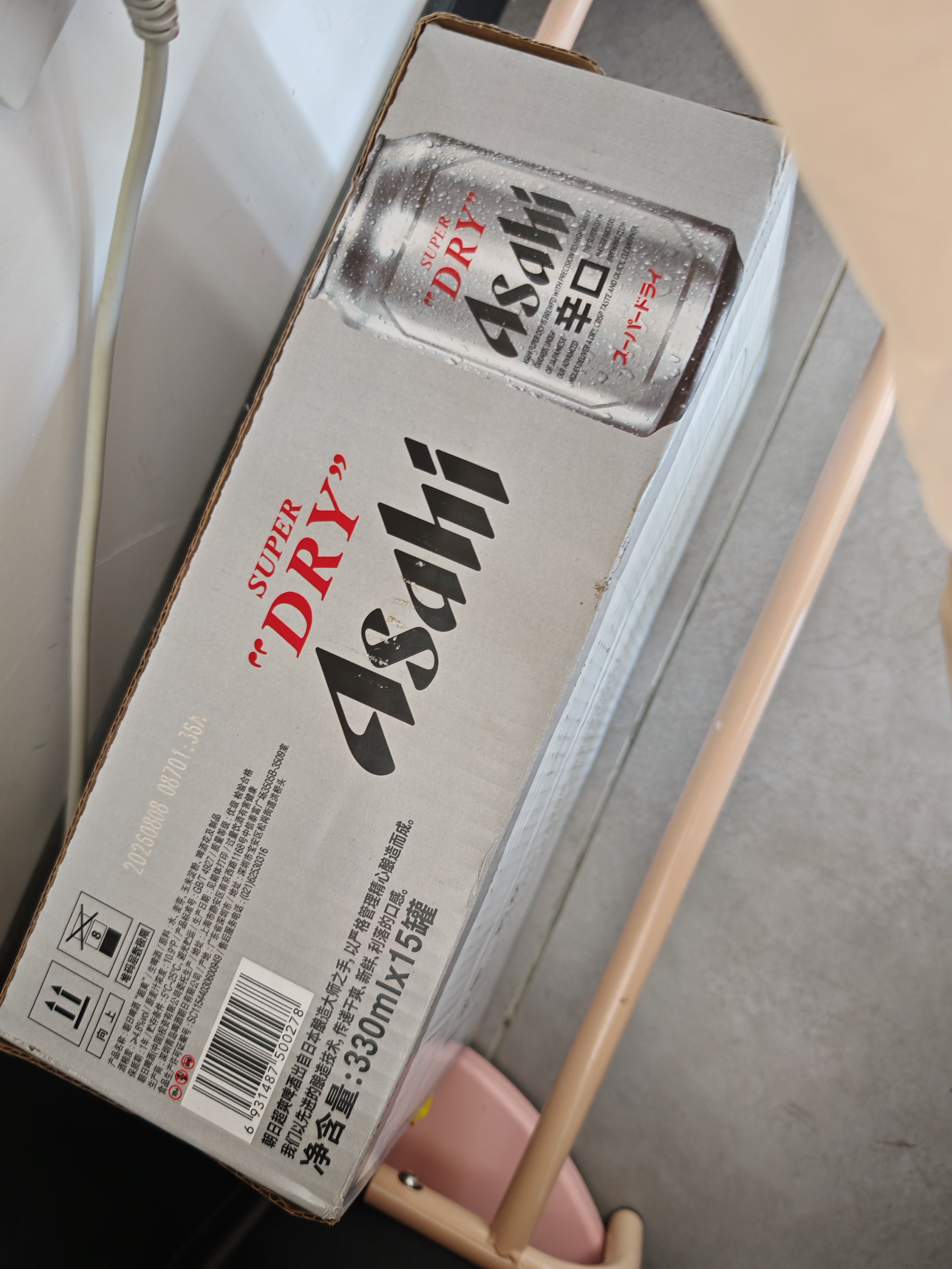 Asahi朝日超爽啤酒 330ml*15听 整箱装 实拍图