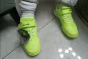 卡尔美（KELME）儿童足球鞋TF碎钉魔术贴免系带防滑耐磨球鞋 果绿  31  实拍图