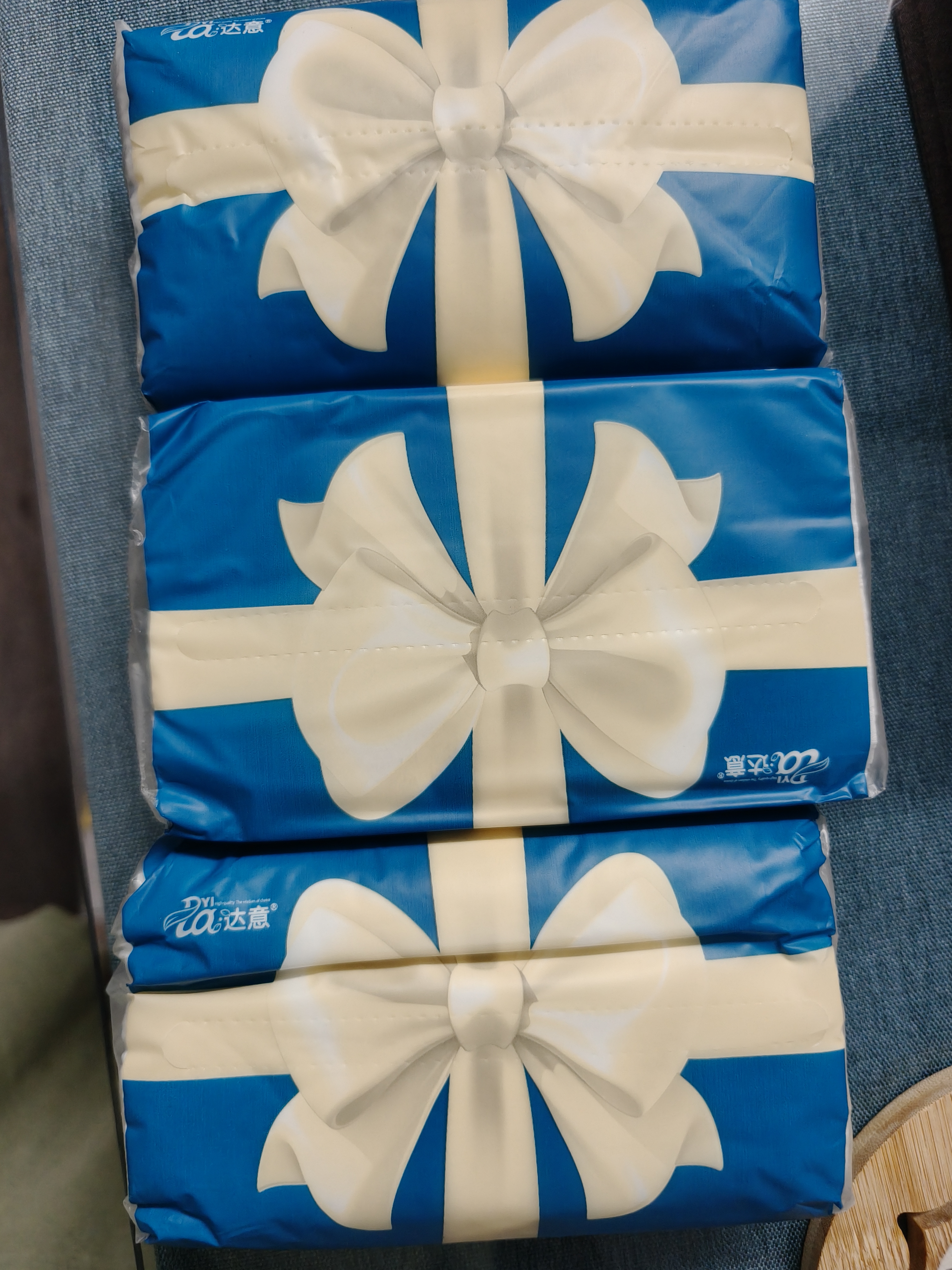 蝴蝶结系列抽纸纸巾家用实惠装整箱批发纸巾抽纸餐巾纸纸抽卫生纸 5层 200张*3包 实拍图